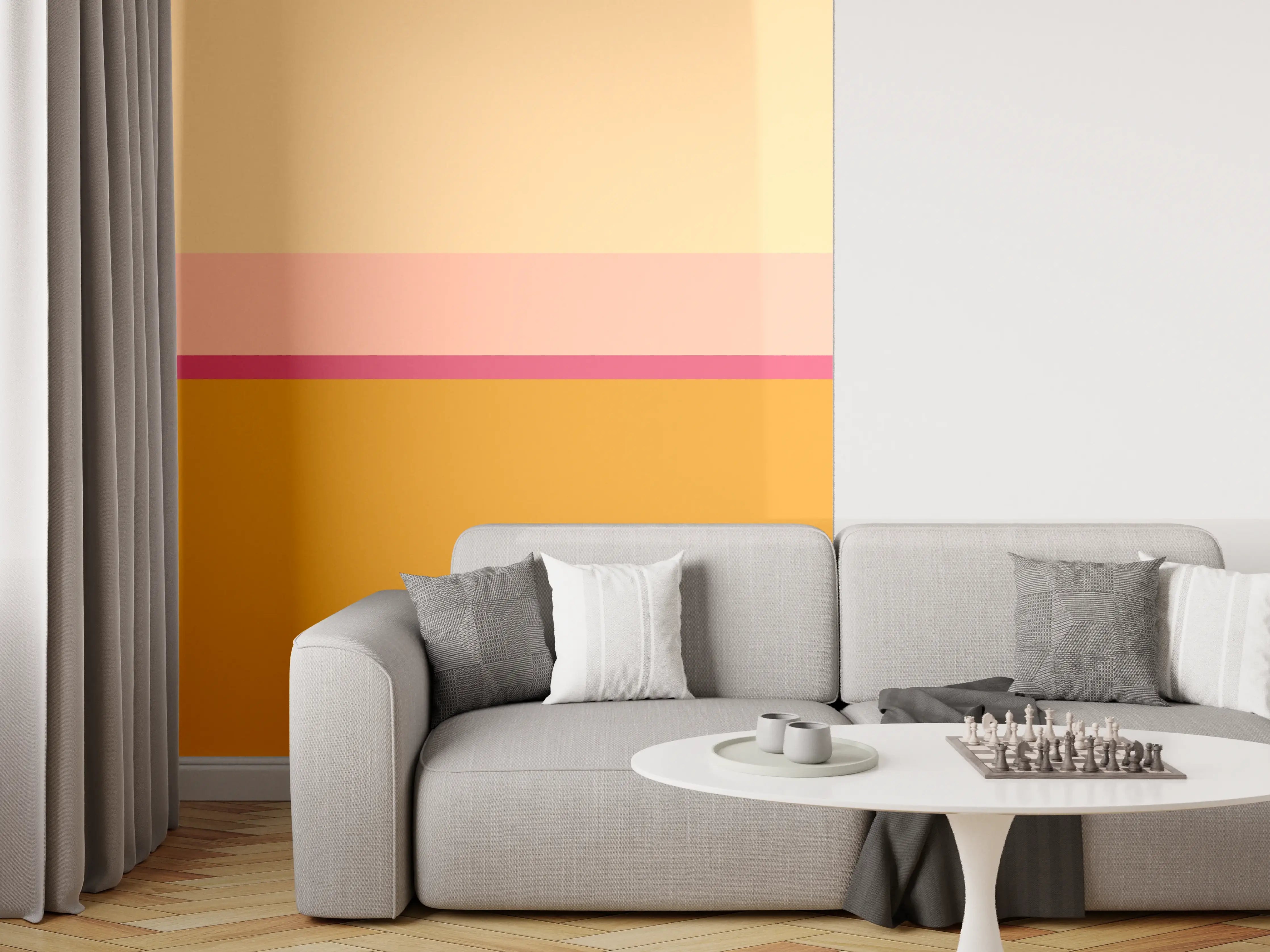 Wandverkleidung Wohnzimmer - The Oranges - Horizontal - Cotton Candy