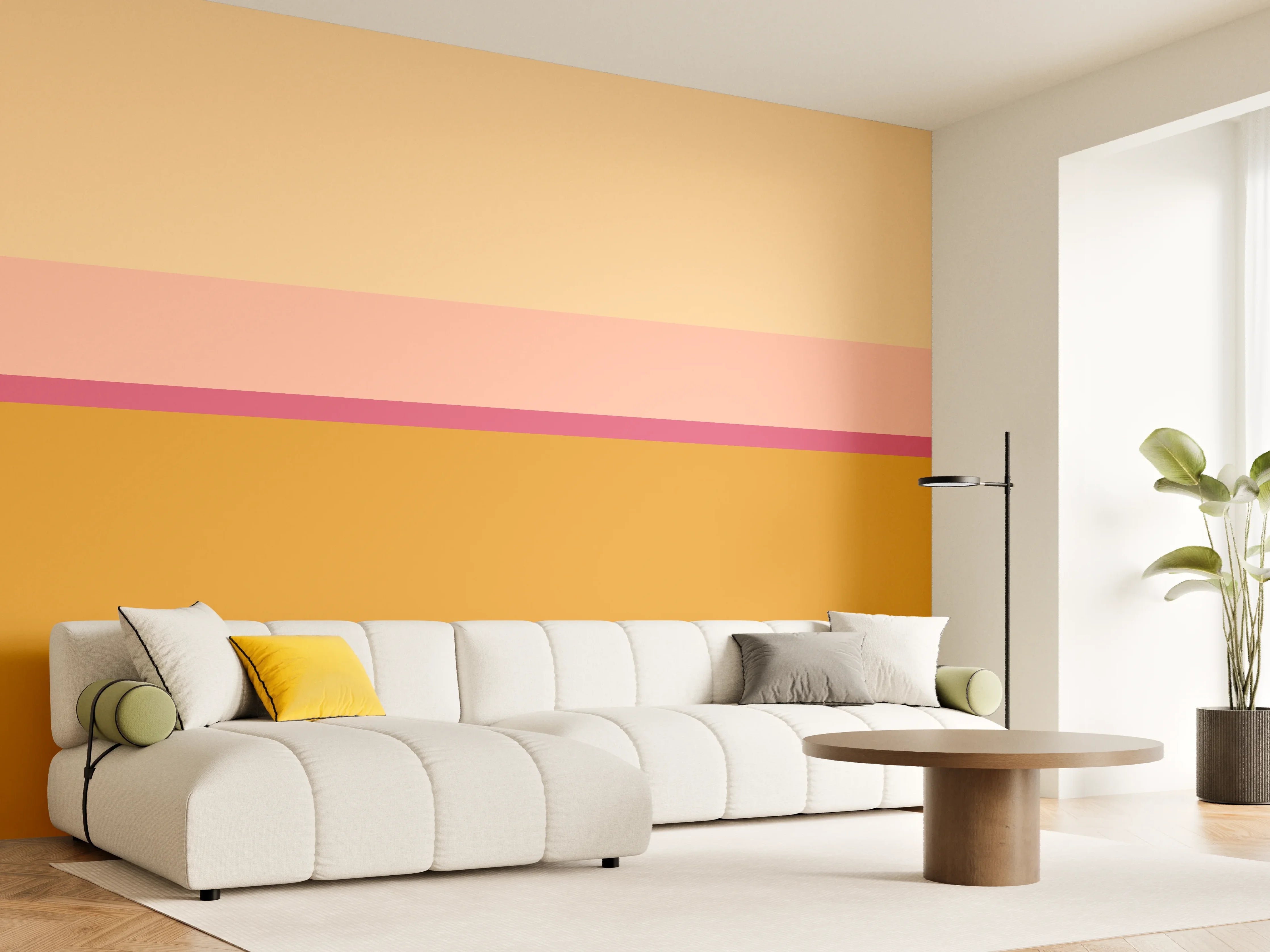 Wandverkleidung Wohnzimmer - The Oranges - Horizontal - Cotton Candy