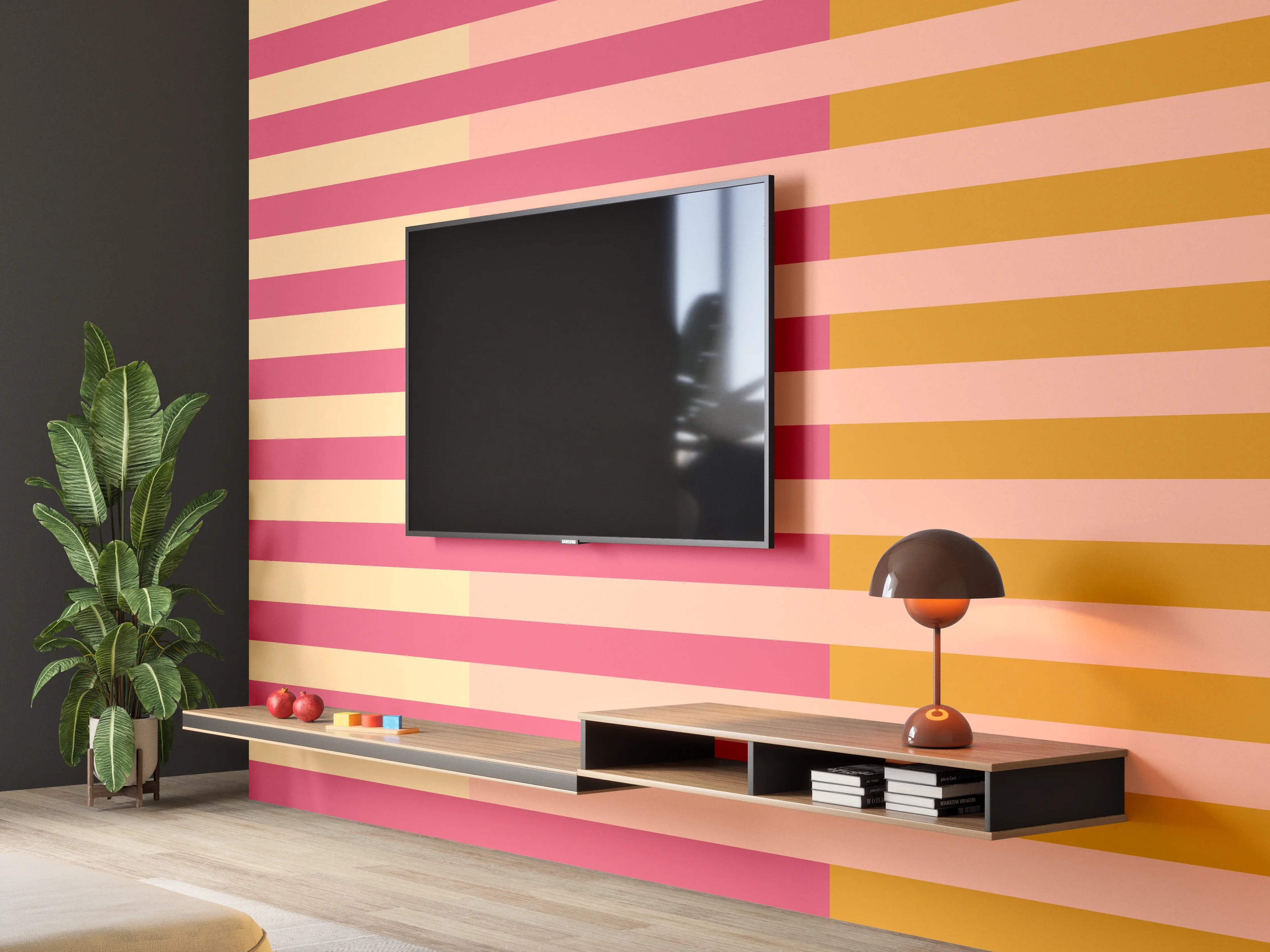 Wandverkleidung Wohnzimmer - The Oranges - Multy Stripes - Cotton Candy