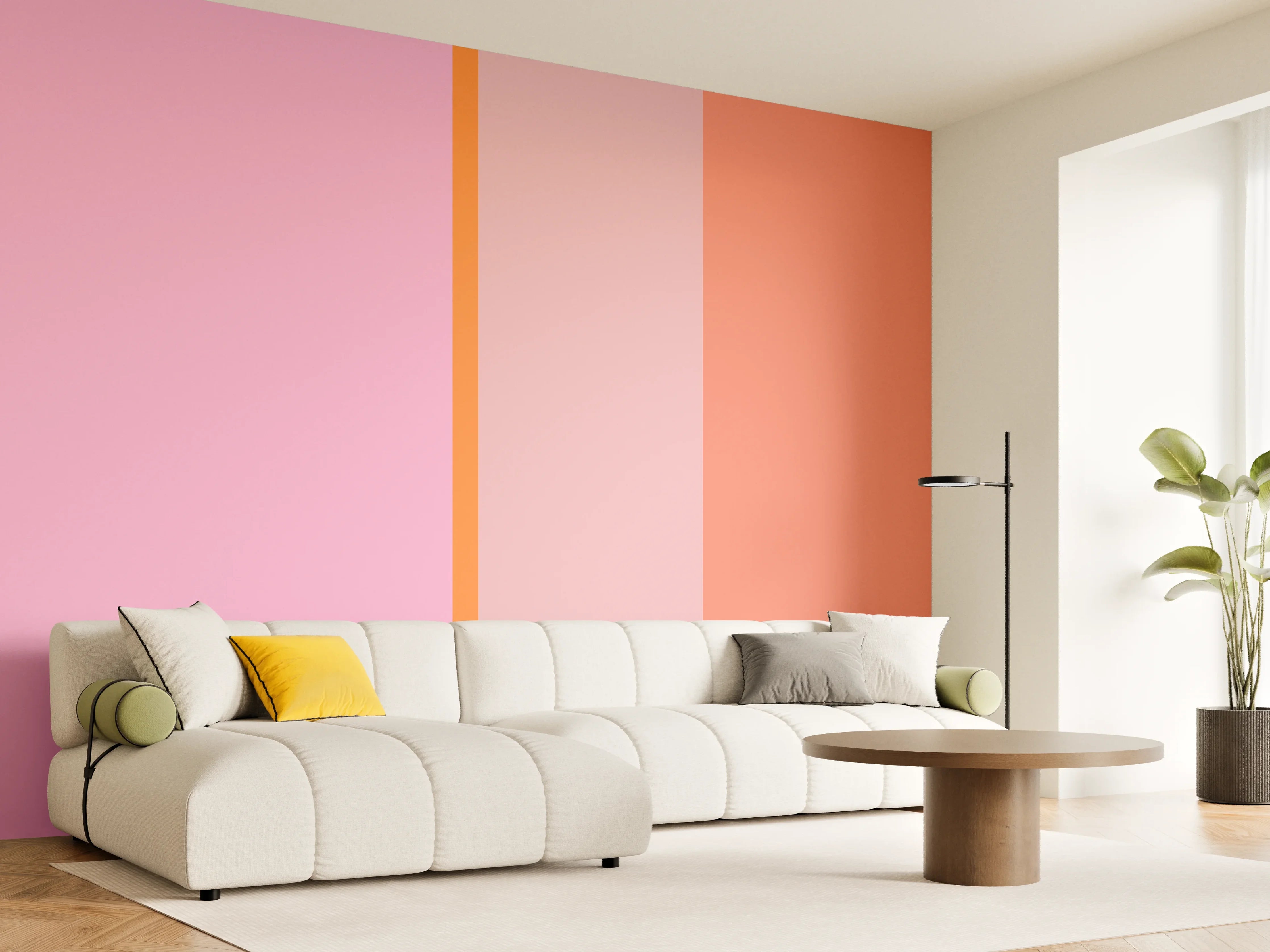 Wandverkleidung Wohnzimmer - The Oranges - Vertical - Coral