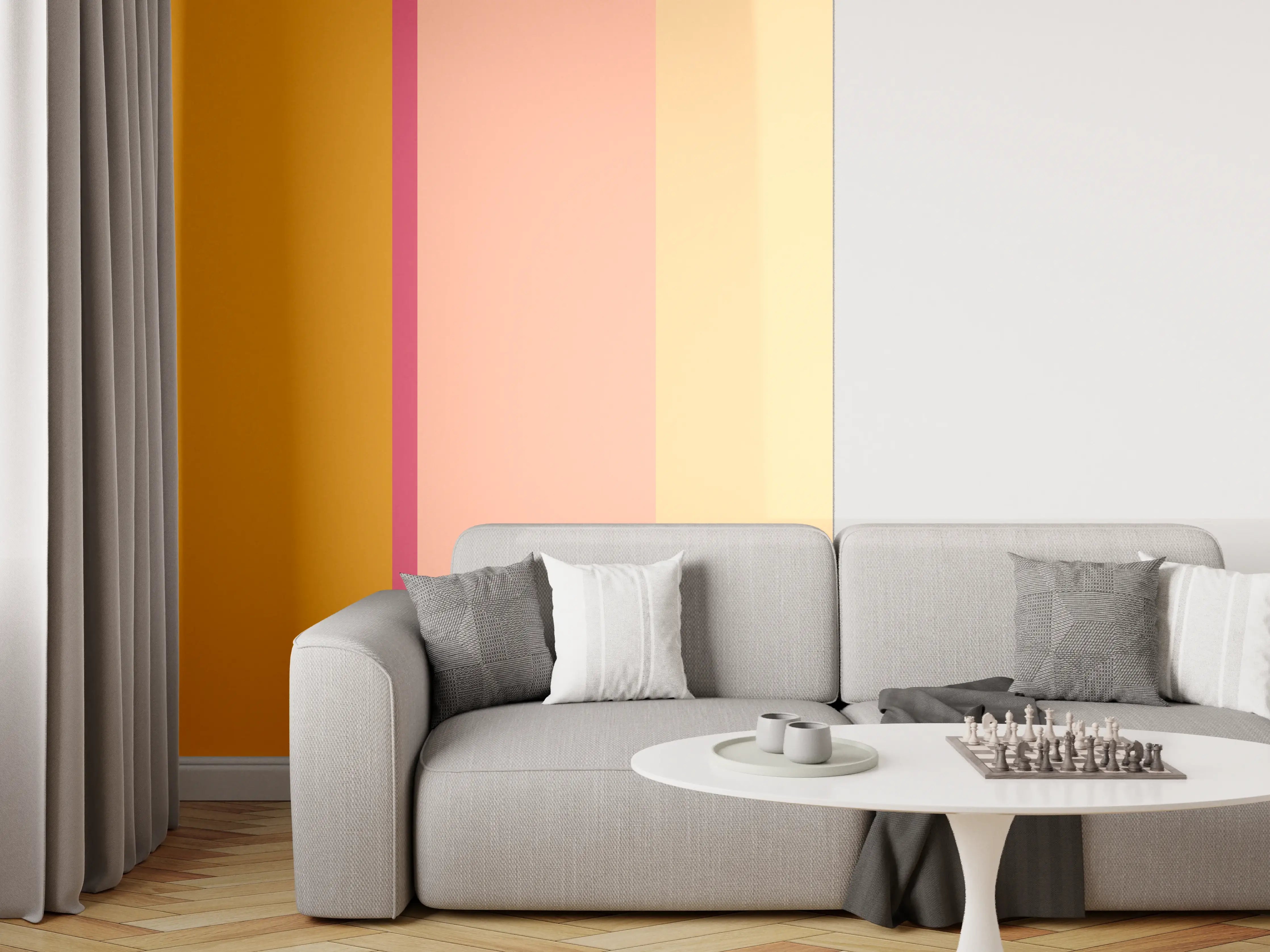 Wandverkleidung Wohnzimmer - The Oranges - Vertical - Cotton Candy