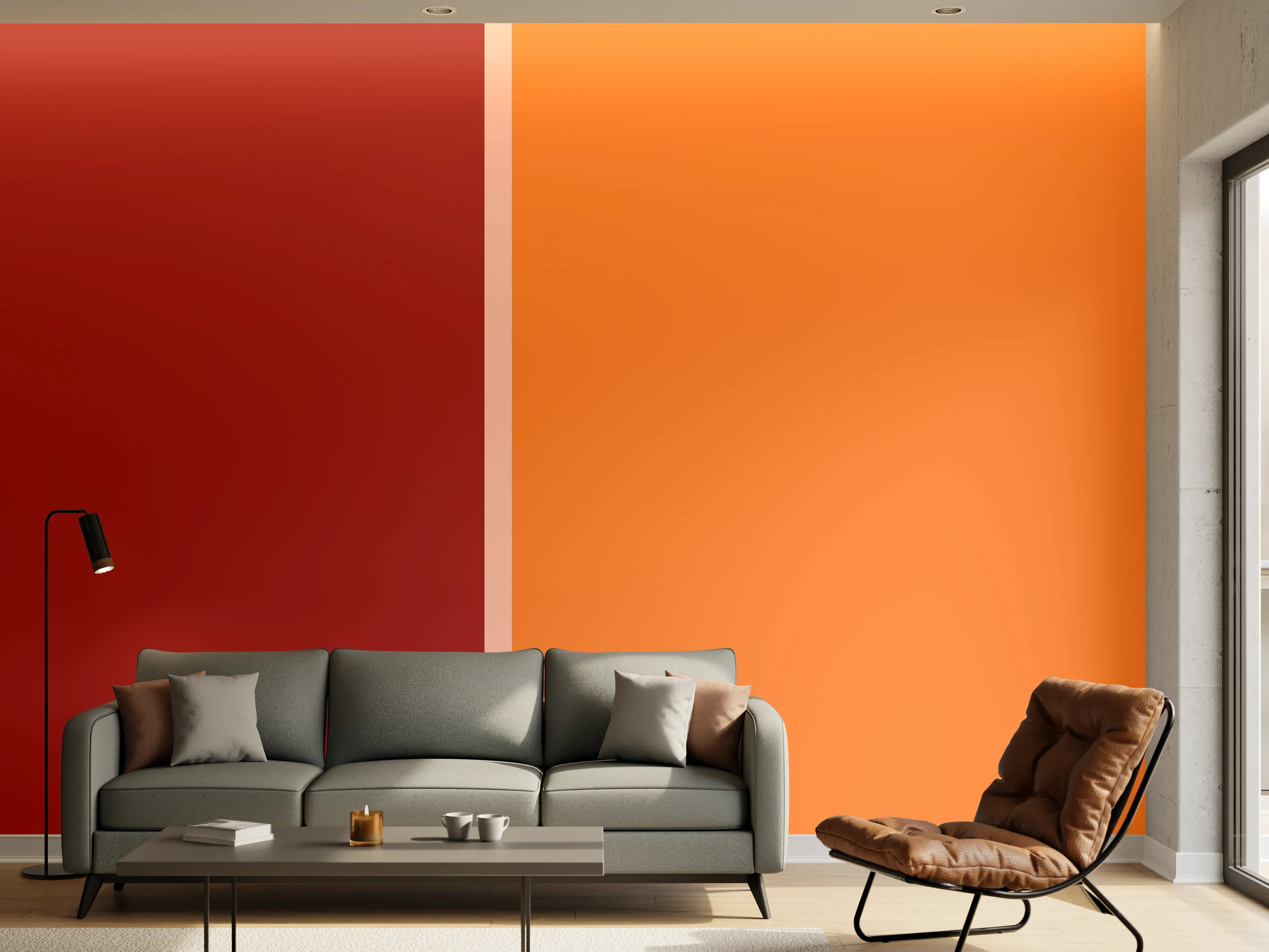 Wandverkleidung Wohnzimmer - The Reds - Easy Vertical - Sangria