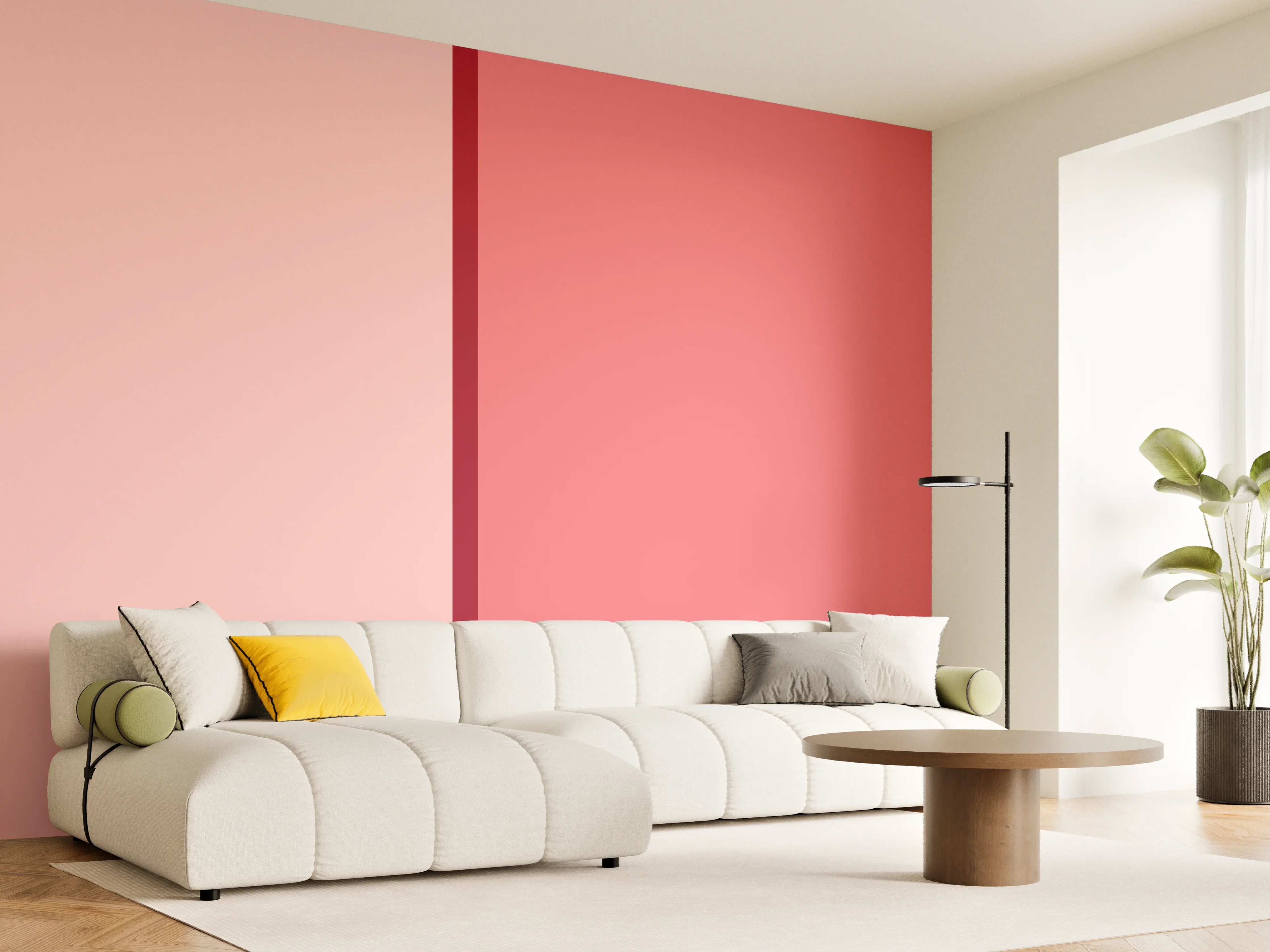 Wandverkleidung Wohnzimmer - The Reds - Easy Vertical - Tomato