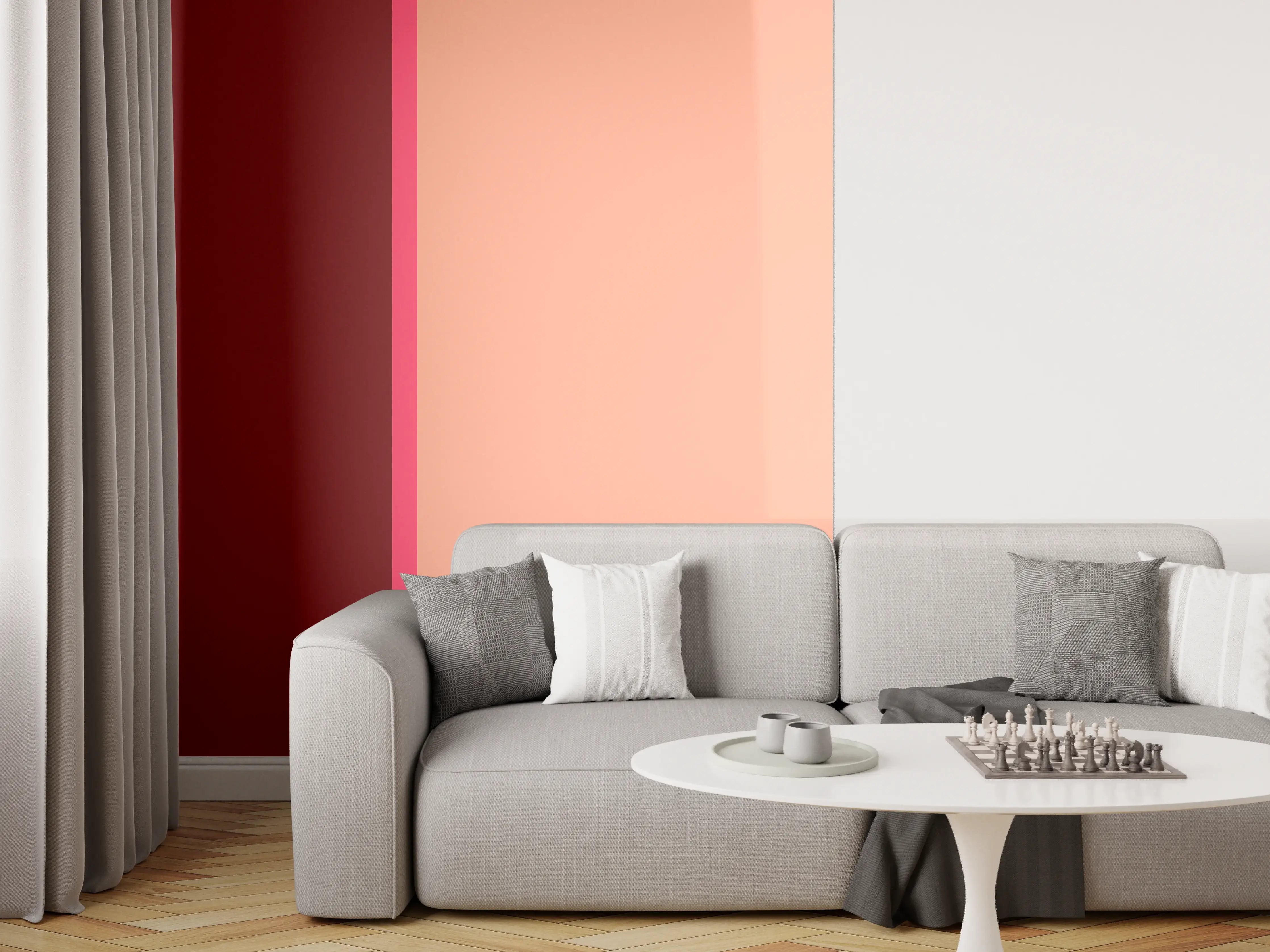 Wandverkleidung Wohnzimmer - The Reds - Easy Vertikal - Cherry