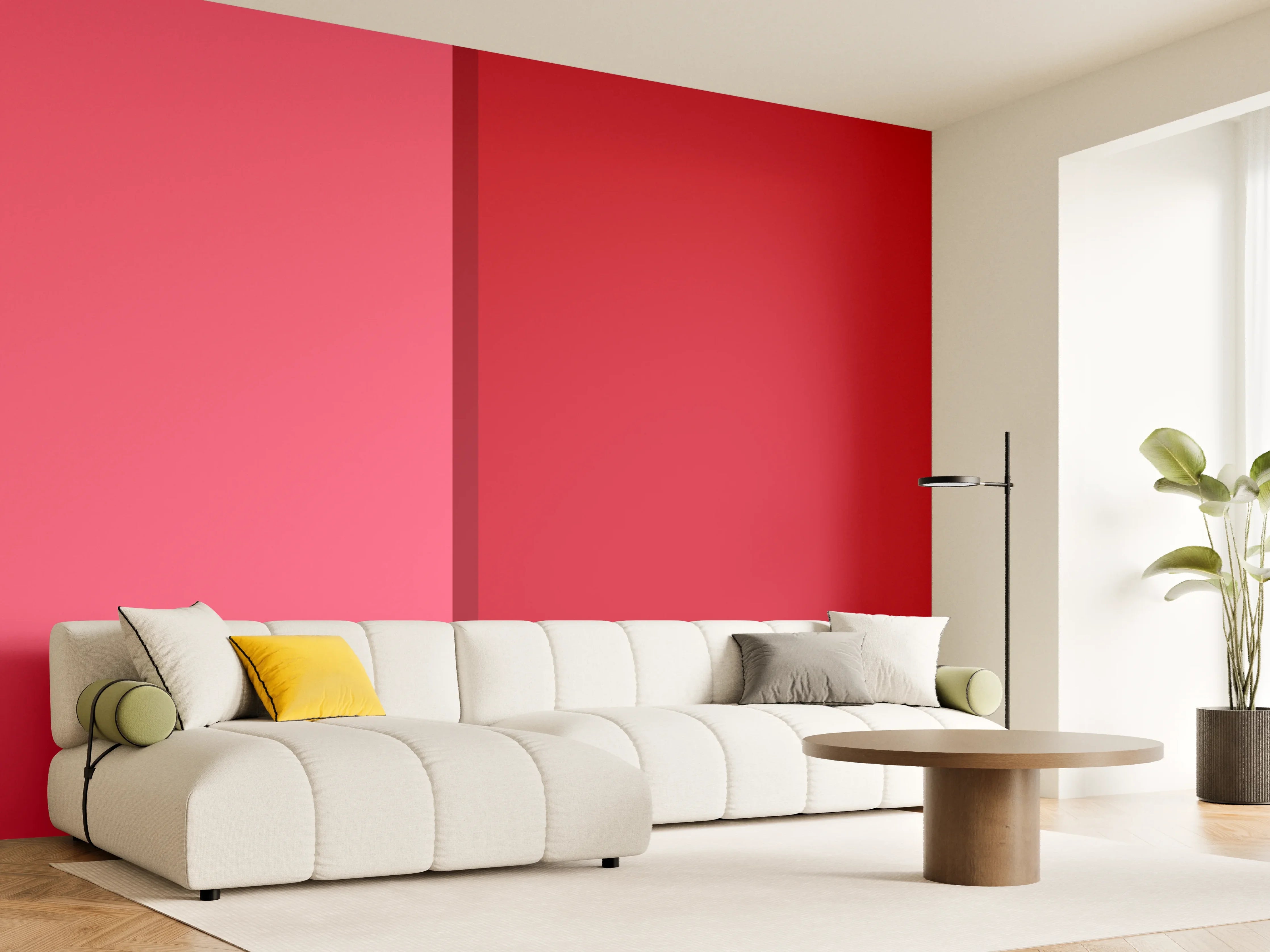 Wandverkleidung Wohnzimmer - The Reds - Easy Vertikal - Pommagranate