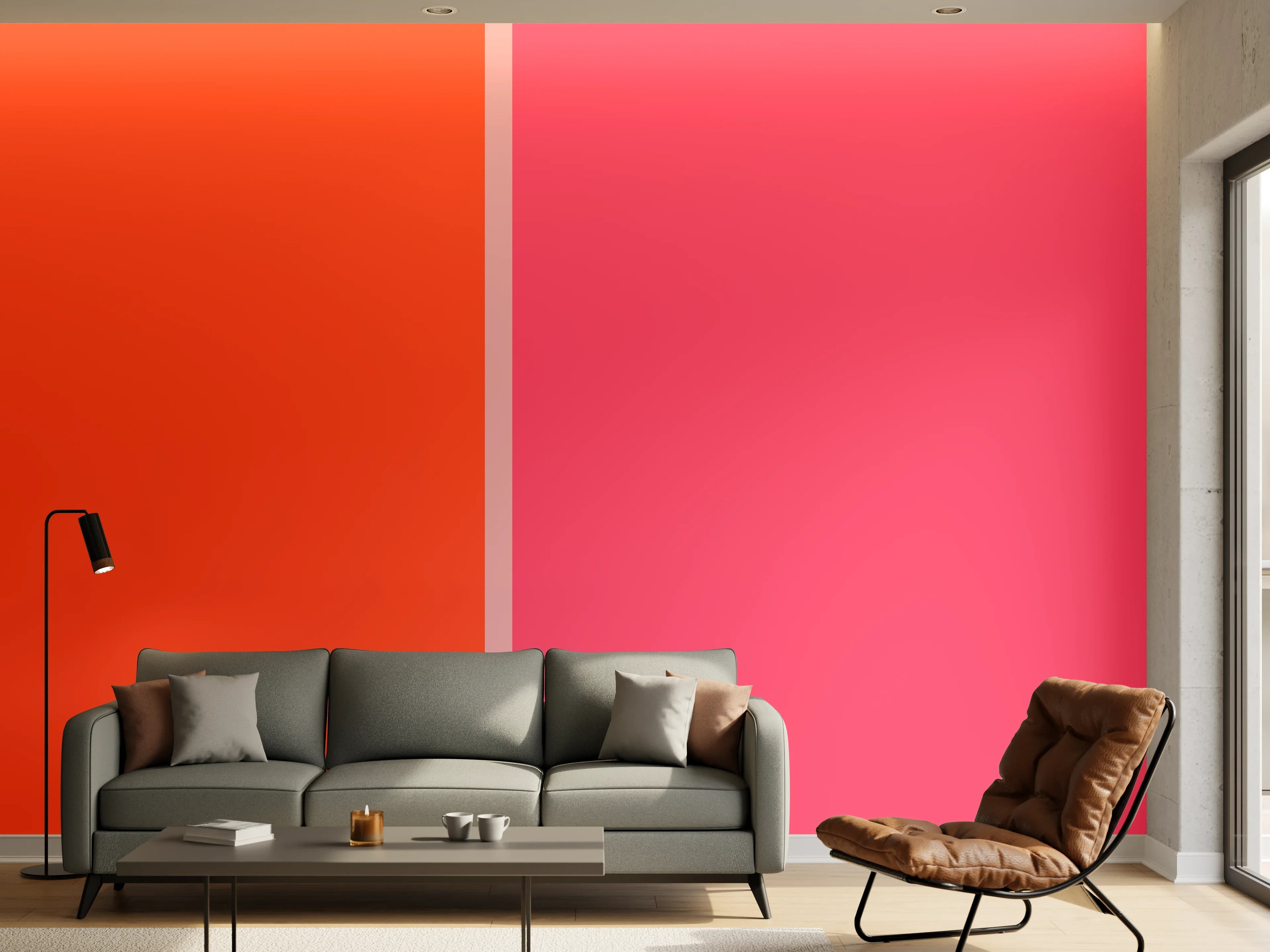 Wandverkleidung Wohnzimmer - The Reds - Easy Vertikal - Strawberry