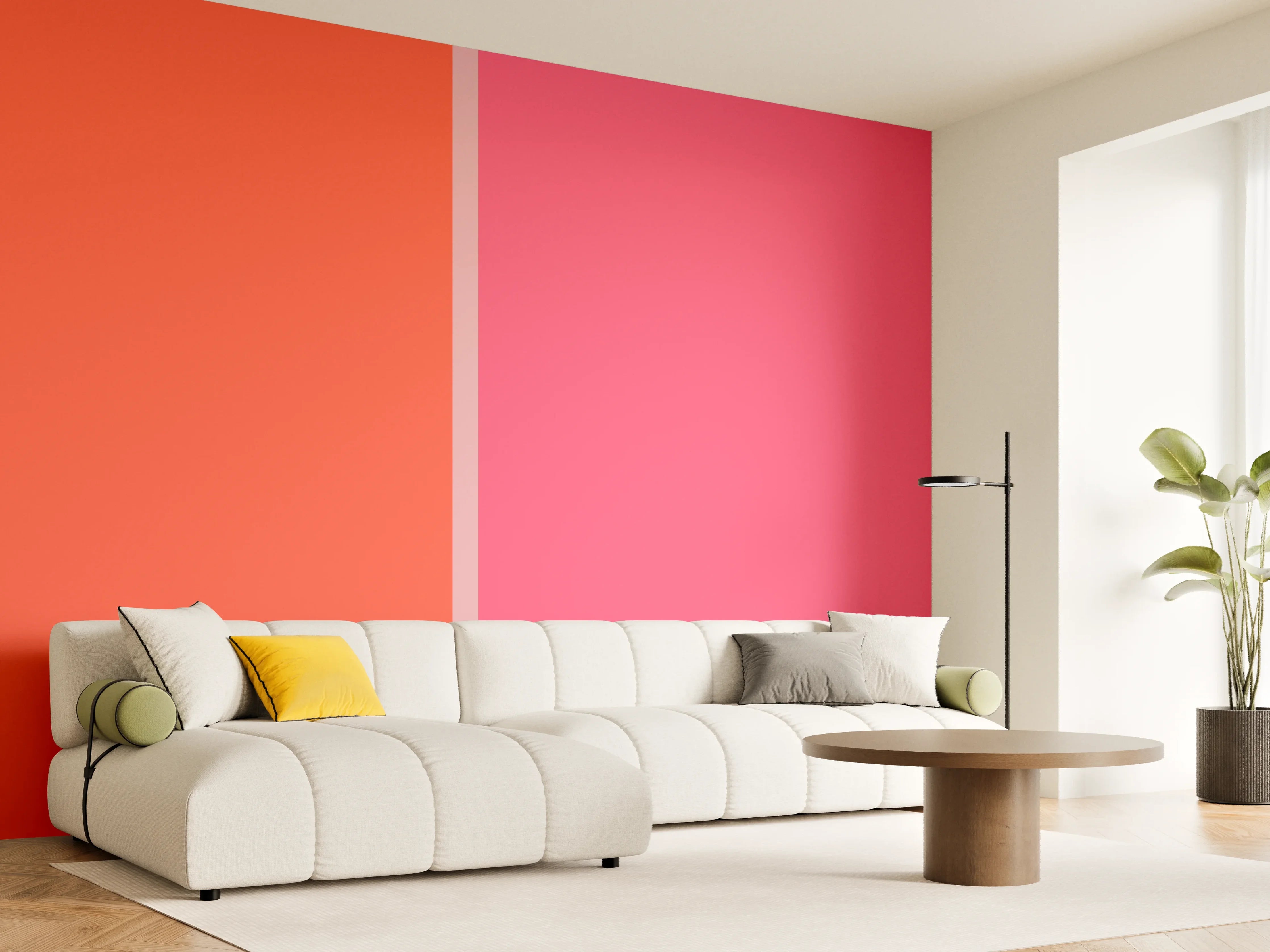 Wandverkleidung Wohnzimmer - The Reds - Easy Vertikal - Strawberry