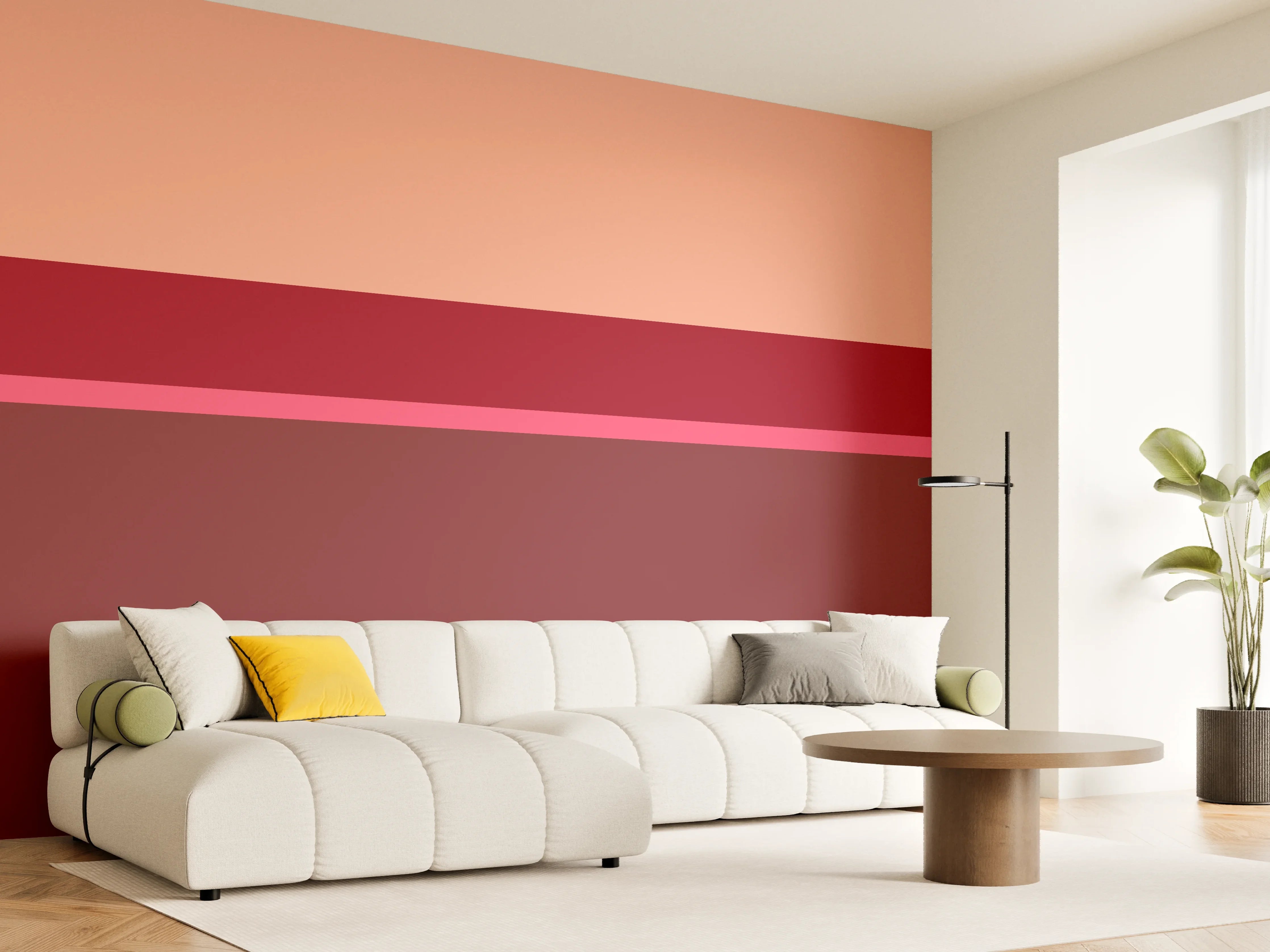 Wandverkleidung Wohnzimmer - The Reds - Horizontal - Cherry