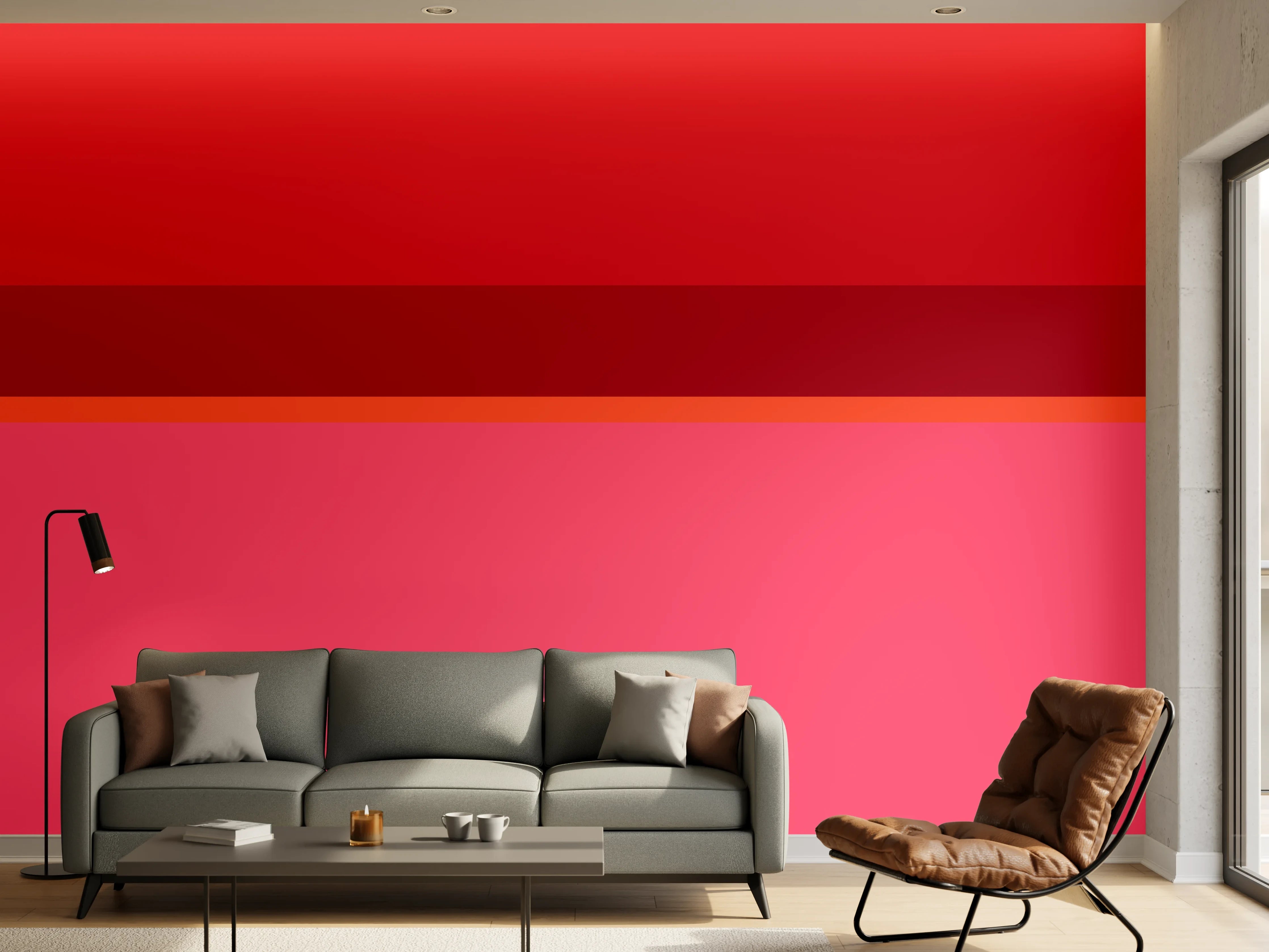Wandverkleidung Wohnzimmer - The Reds - Horizontal - Pommagranate
