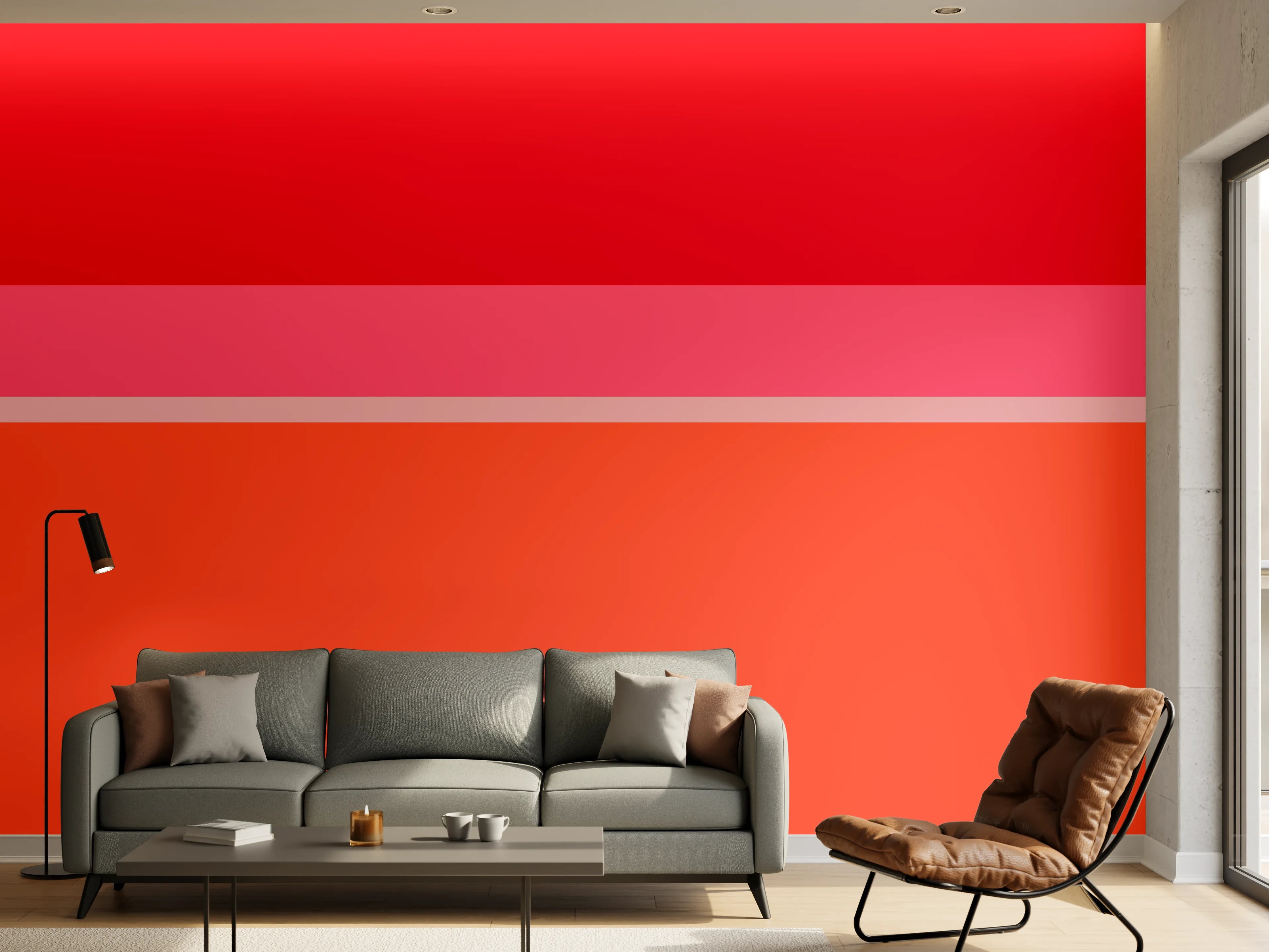 Wandverkleidung Wohnzimmer - The Reds - Horizontal - Strawberry