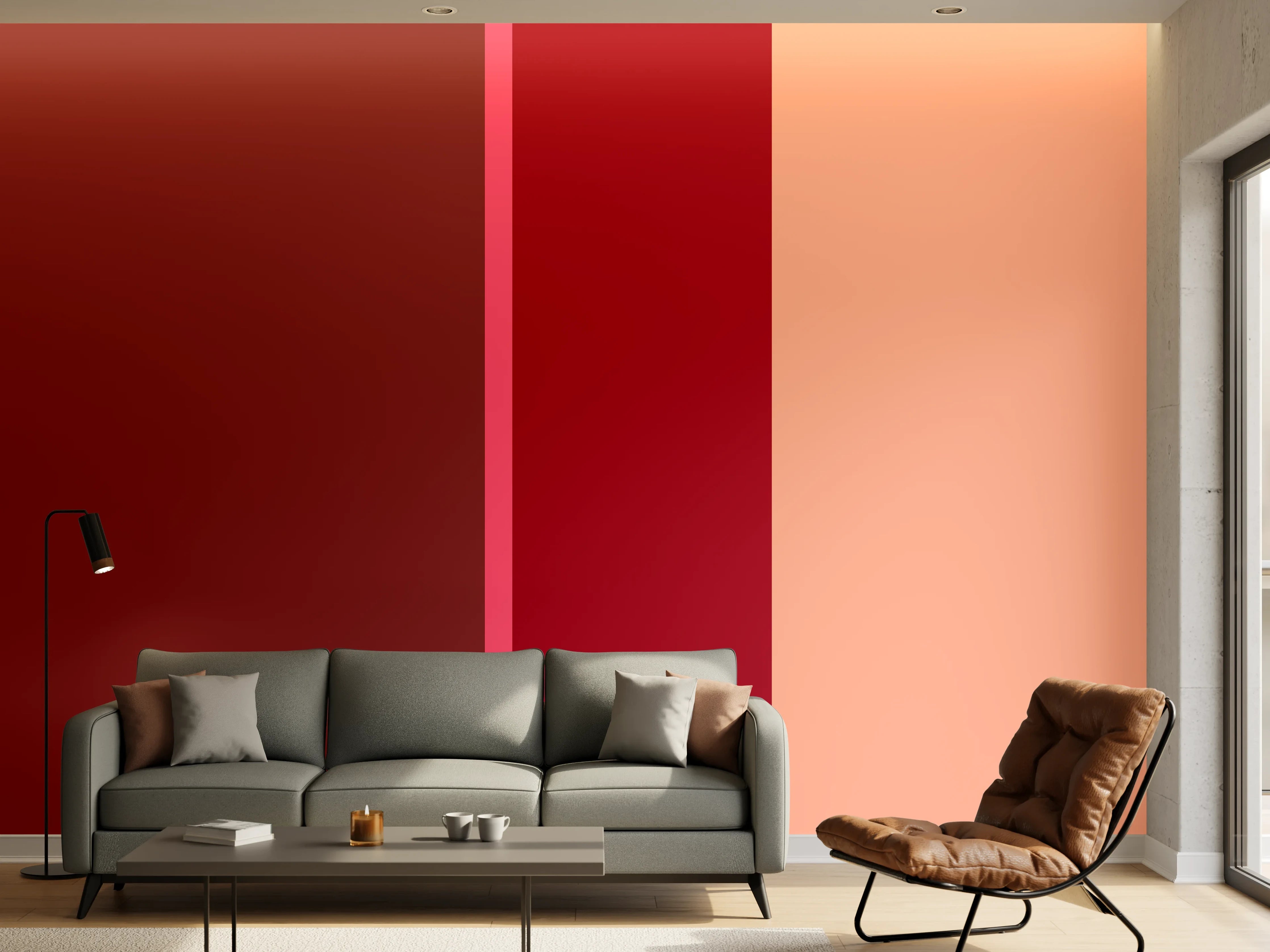 Wandverkleidung Wohnzimmer - The Reds - Vertical - Cherry