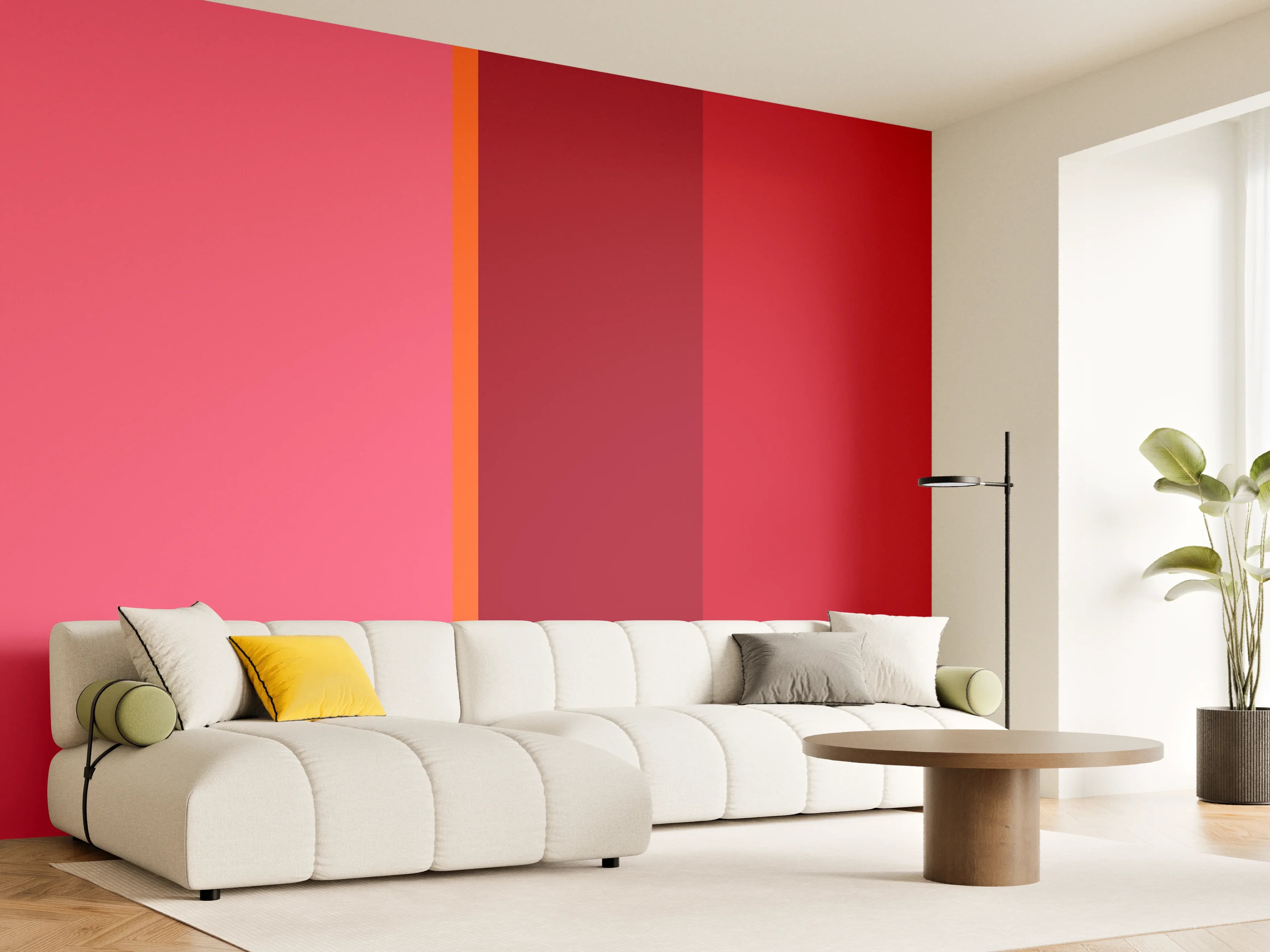 Wandverkleidung Wohnzimmer - The Reds - Vertical - Pommagranate