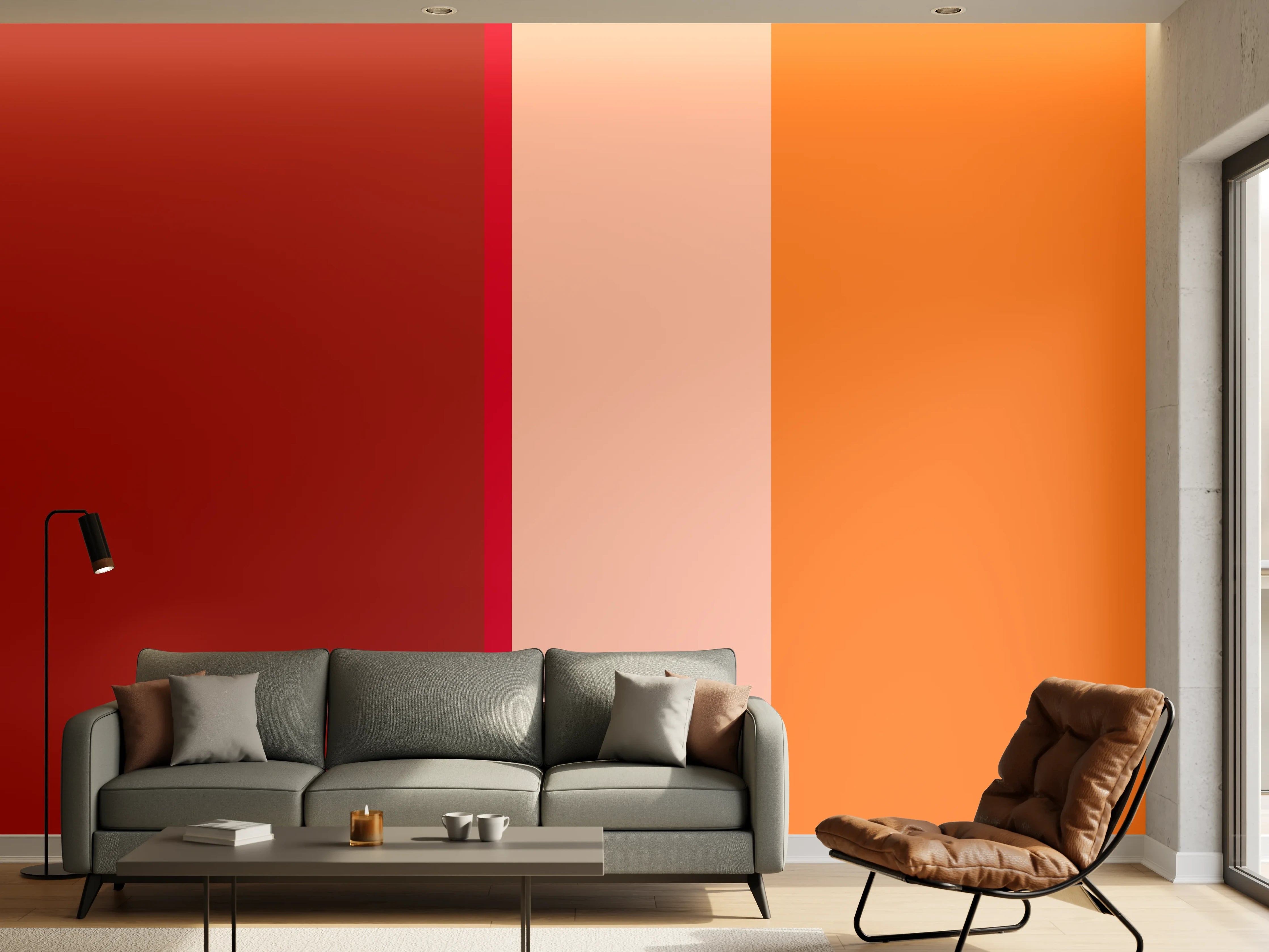 Wandverkleidung Wohnzimmer - The Reds - Vertical - Sangria