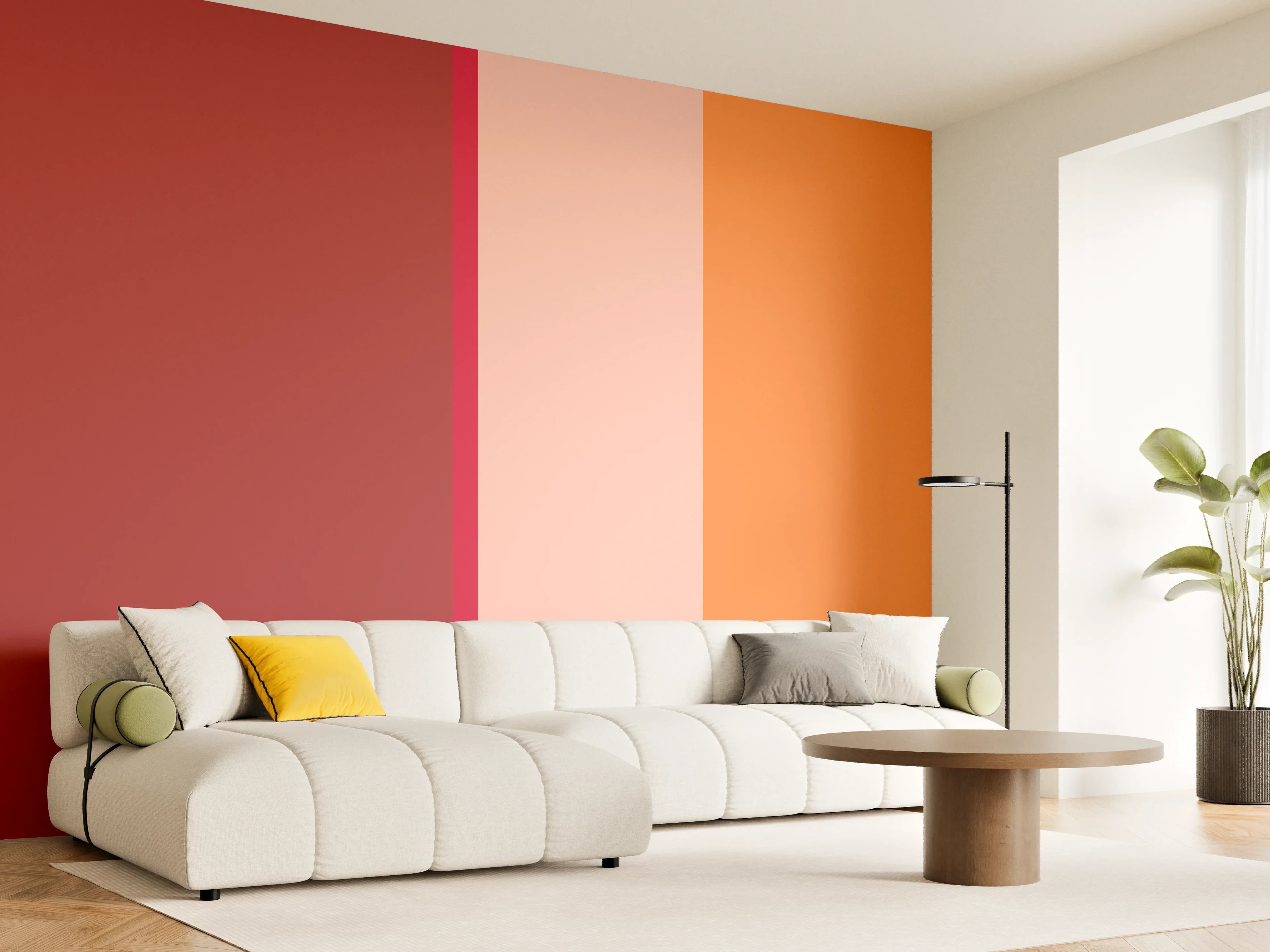 Wandverkleidung Wohnzimmer - The Reds - Vertical - Sangria