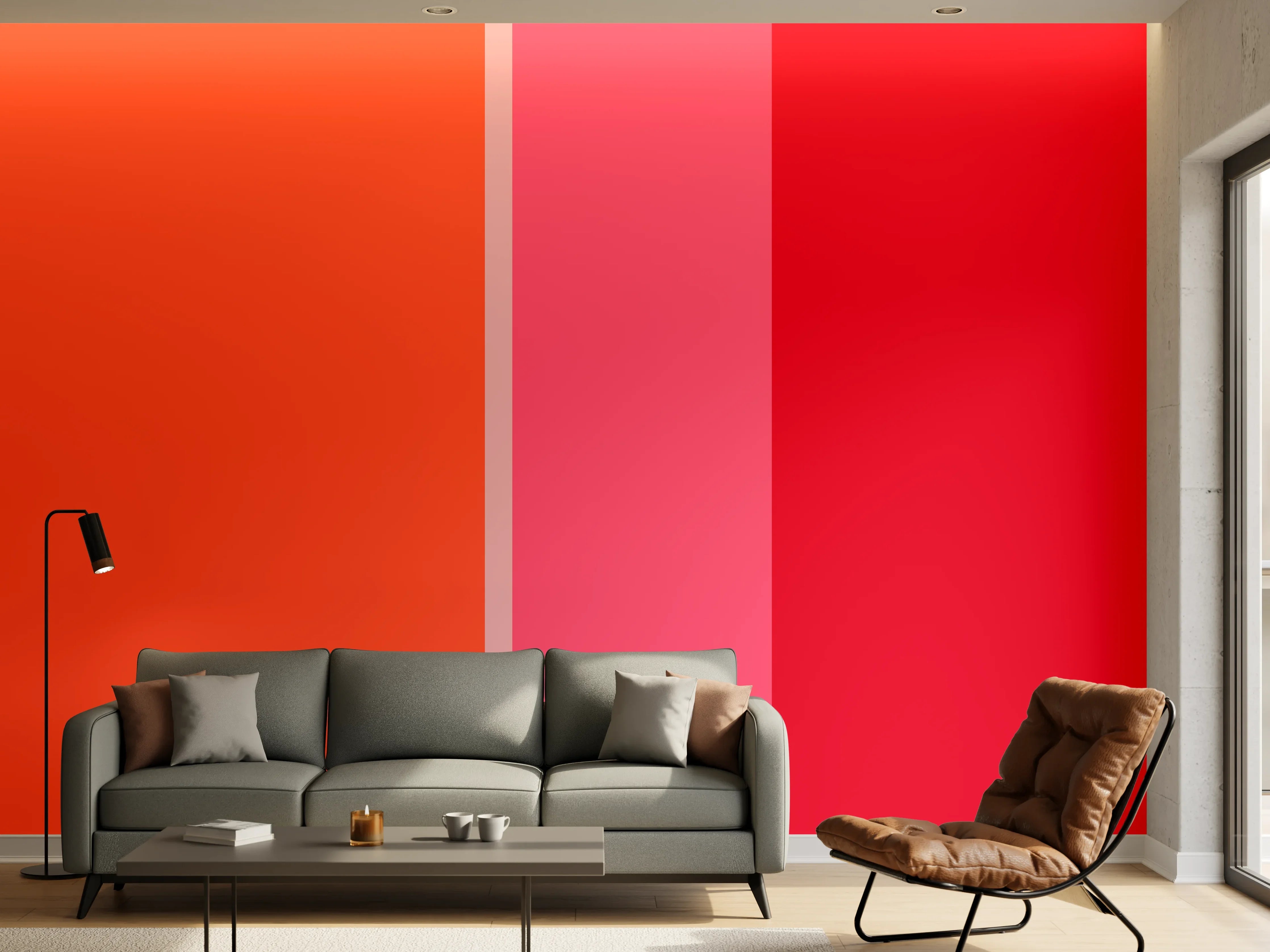 Wandverkleidung Wohnzimmer - The Reds - Vertical - Strawberry