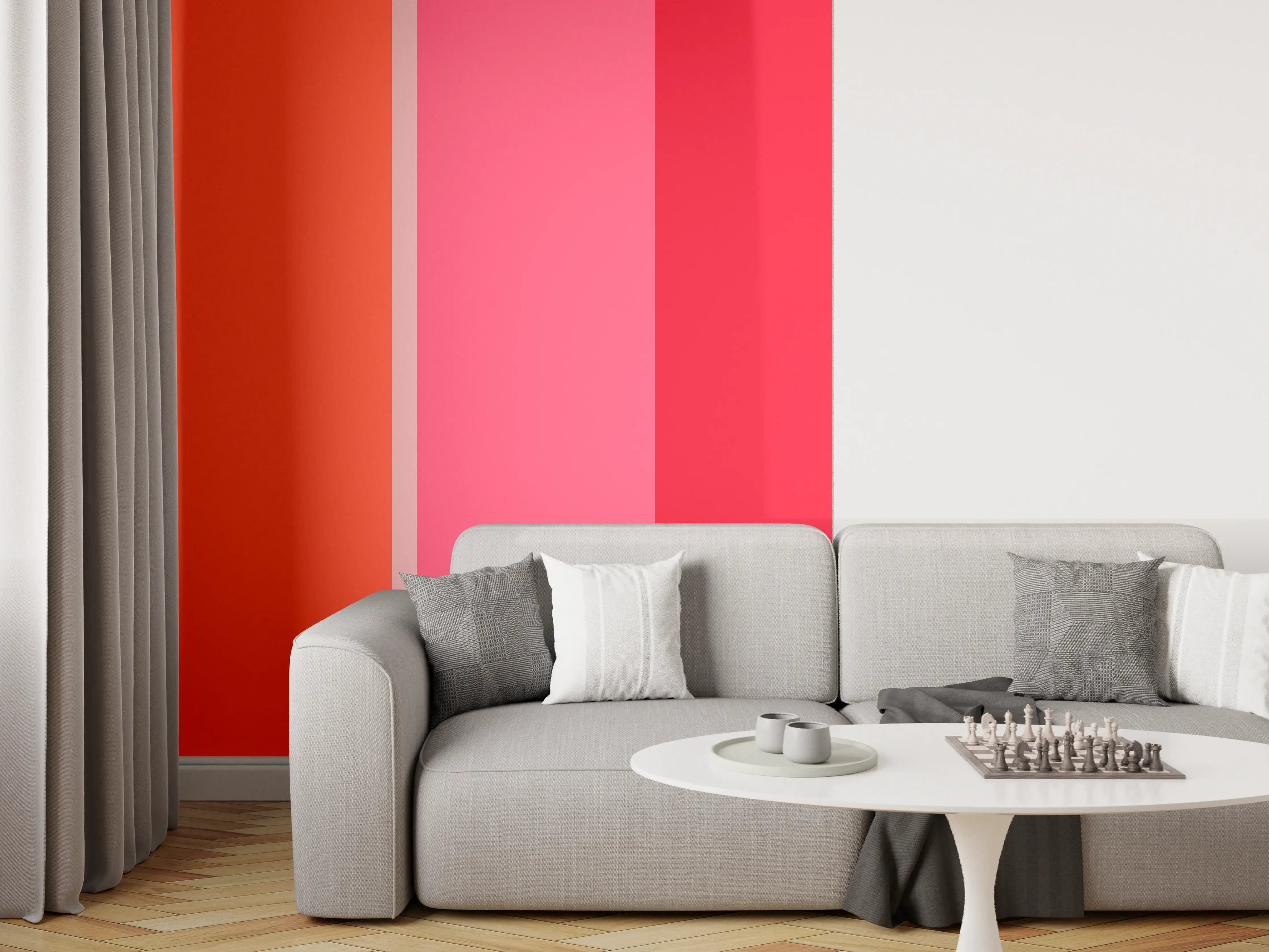 Wandverkleidung Wohnzimmer - The Reds - Vertical - Strawberry
