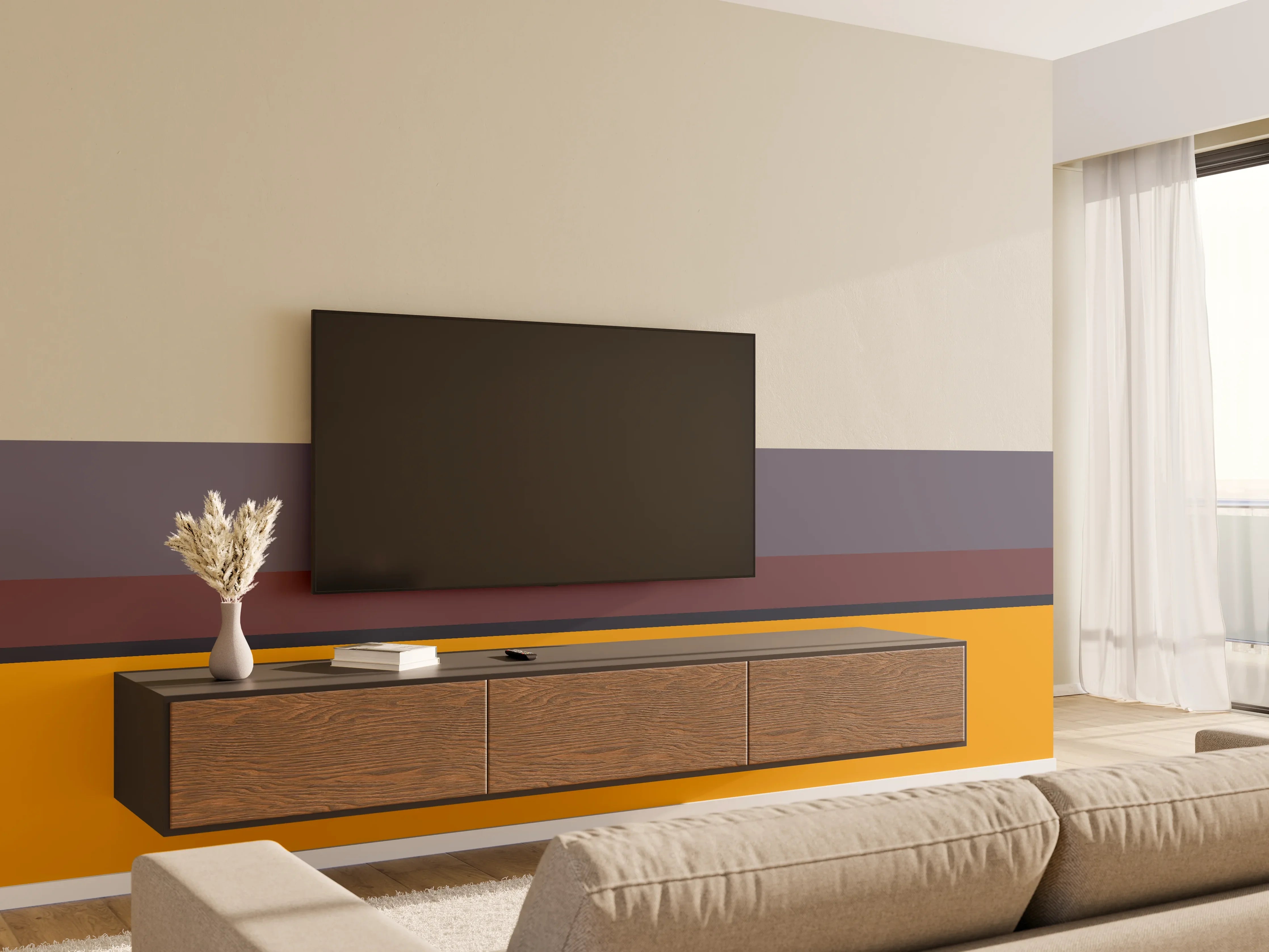 Wandverkleidung Wohnzimmer - The Retros - Horizontal - Cersai