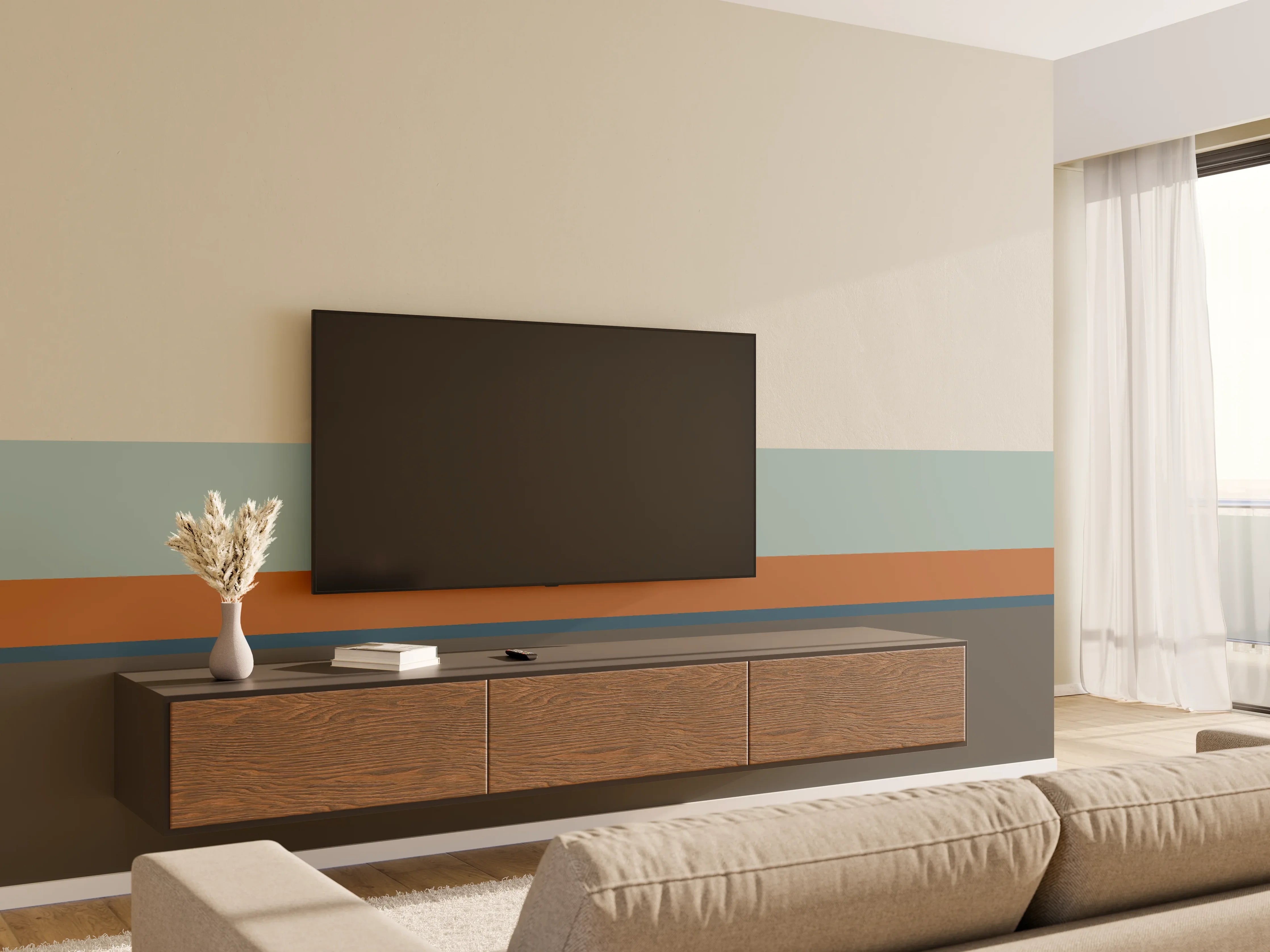 Wandverkleidung Wohnzimmer - The Retros - Horizontal - Jon