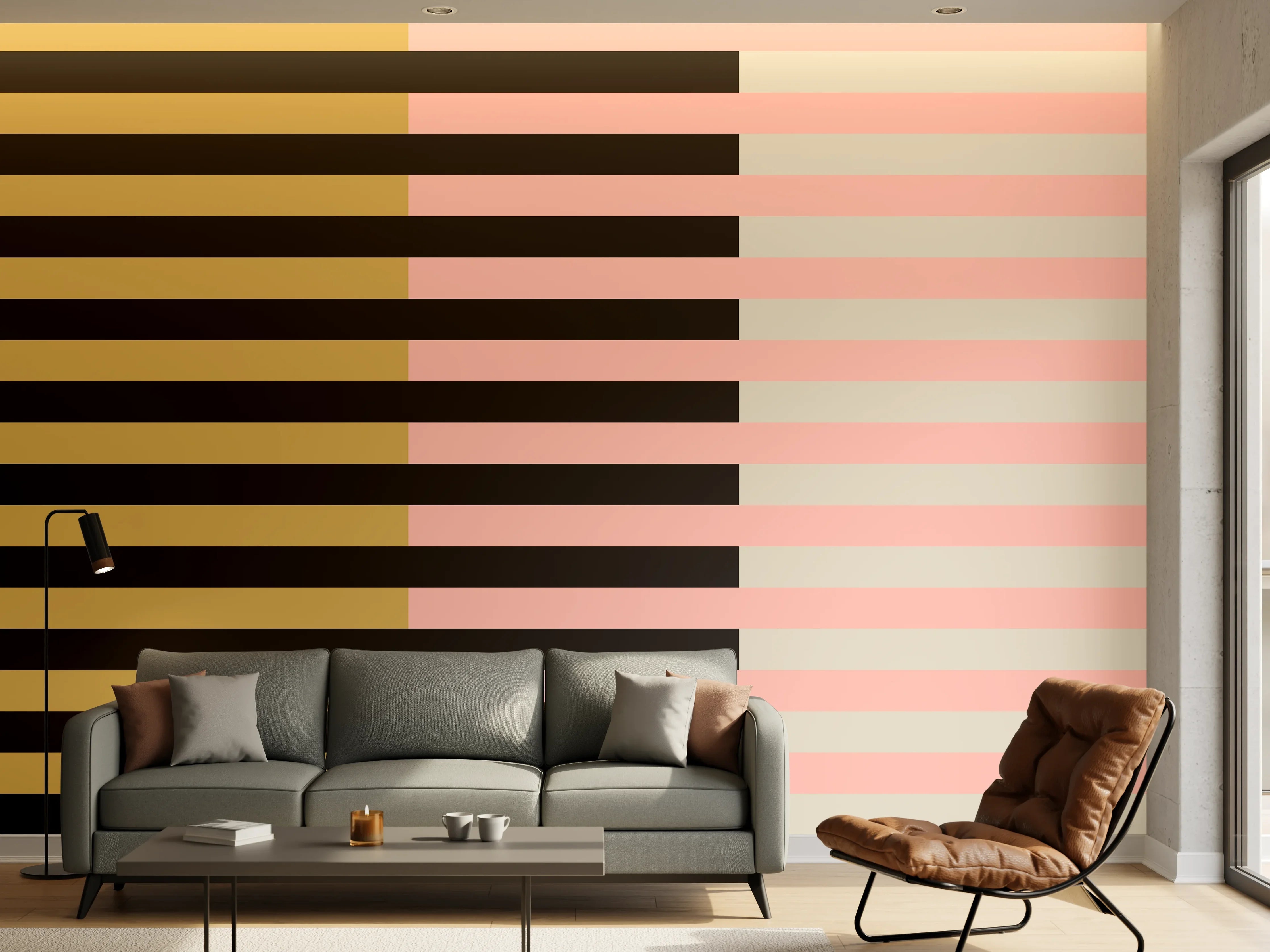 Wandverkleidung Wohnzimmer - The Retros - Multy Stripes - Daenerys