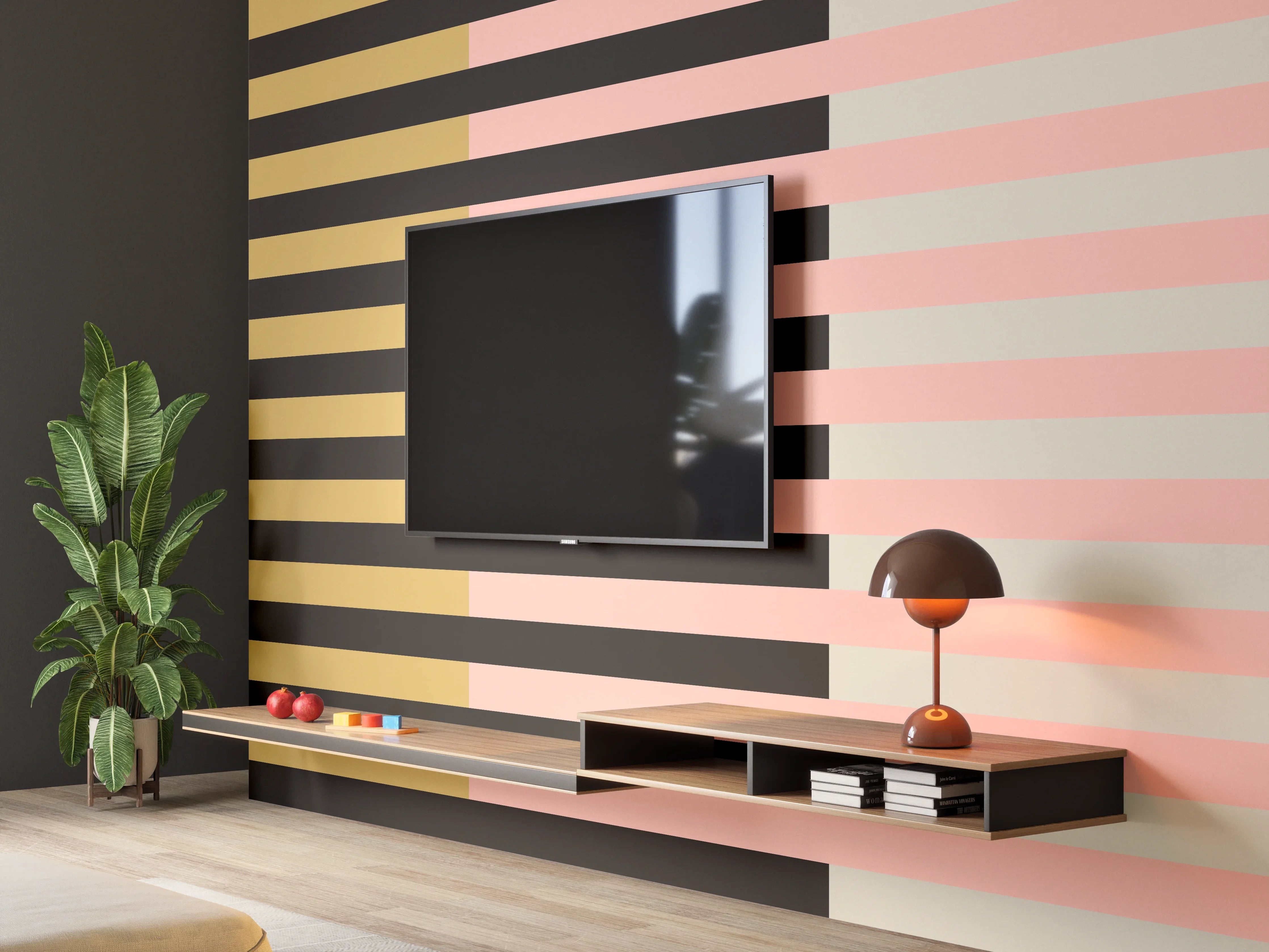 Wandverkleidung Wohnzimmer - The Retros - Multy Stripes - Daenerys