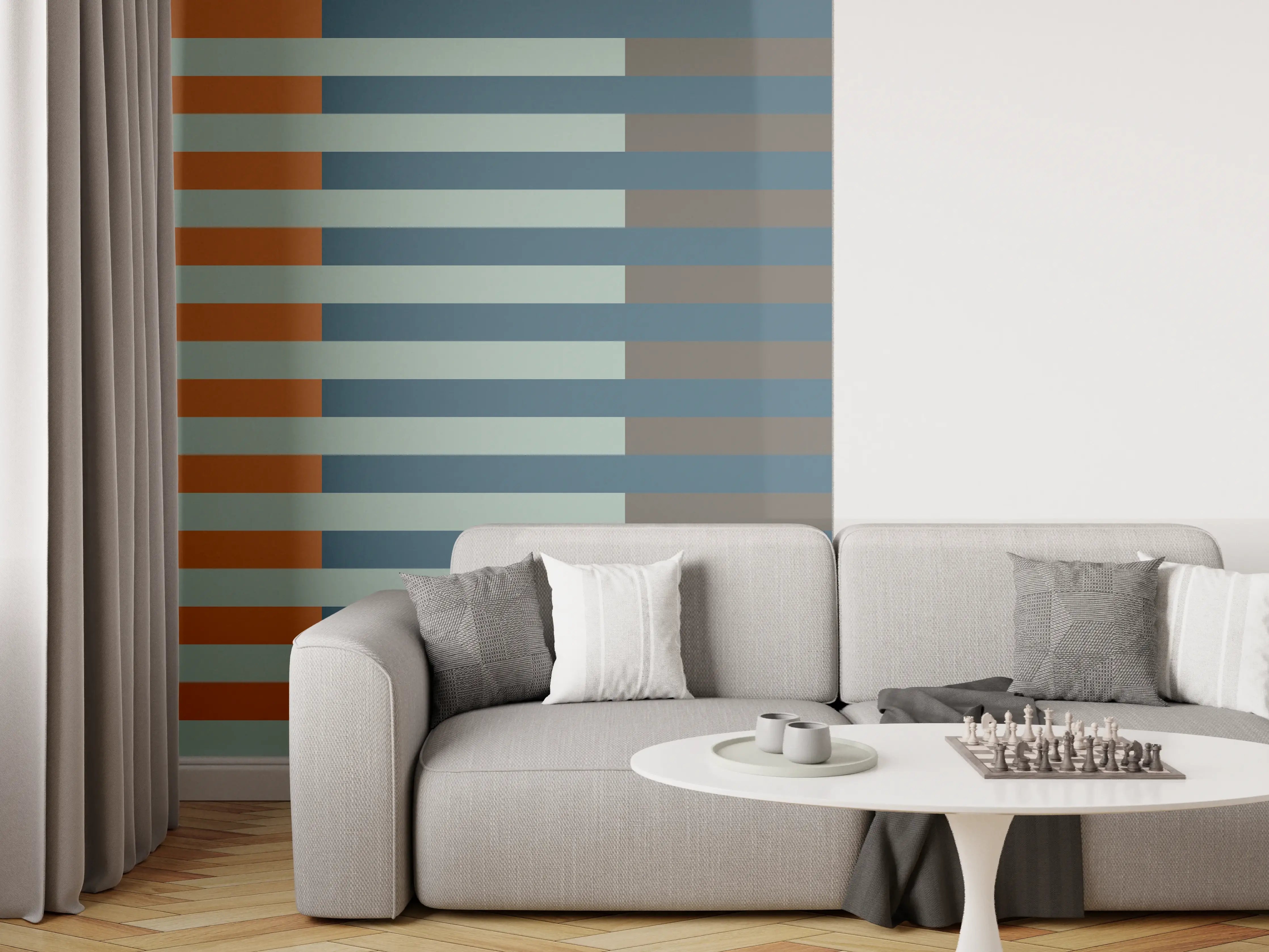Wandverkleidung Wohnzimmer - The Retros - Multy Stripes - Jon