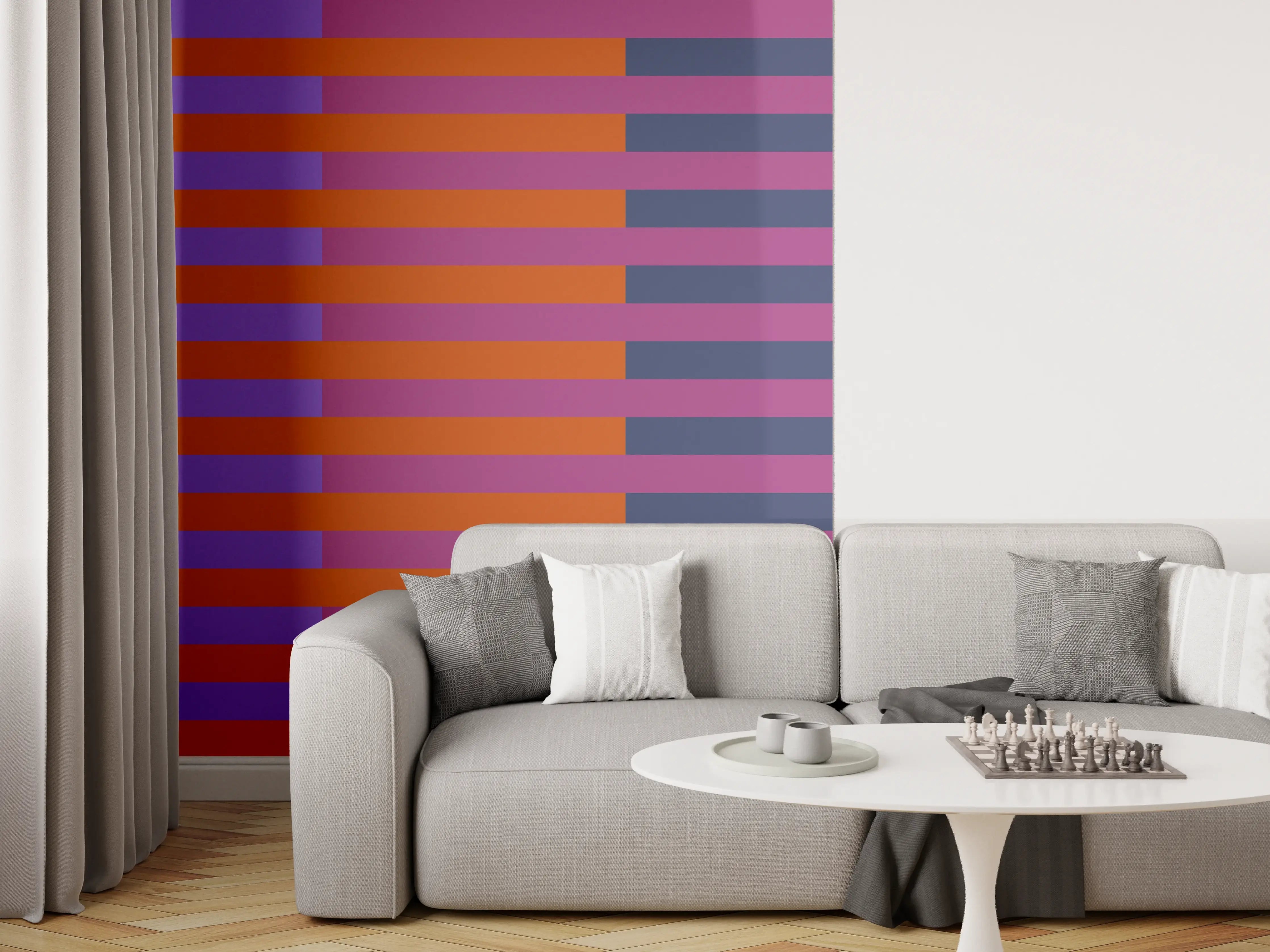 Wandverkleidung Wohnzimmer - The Retros - Multy Stripes - Sansa