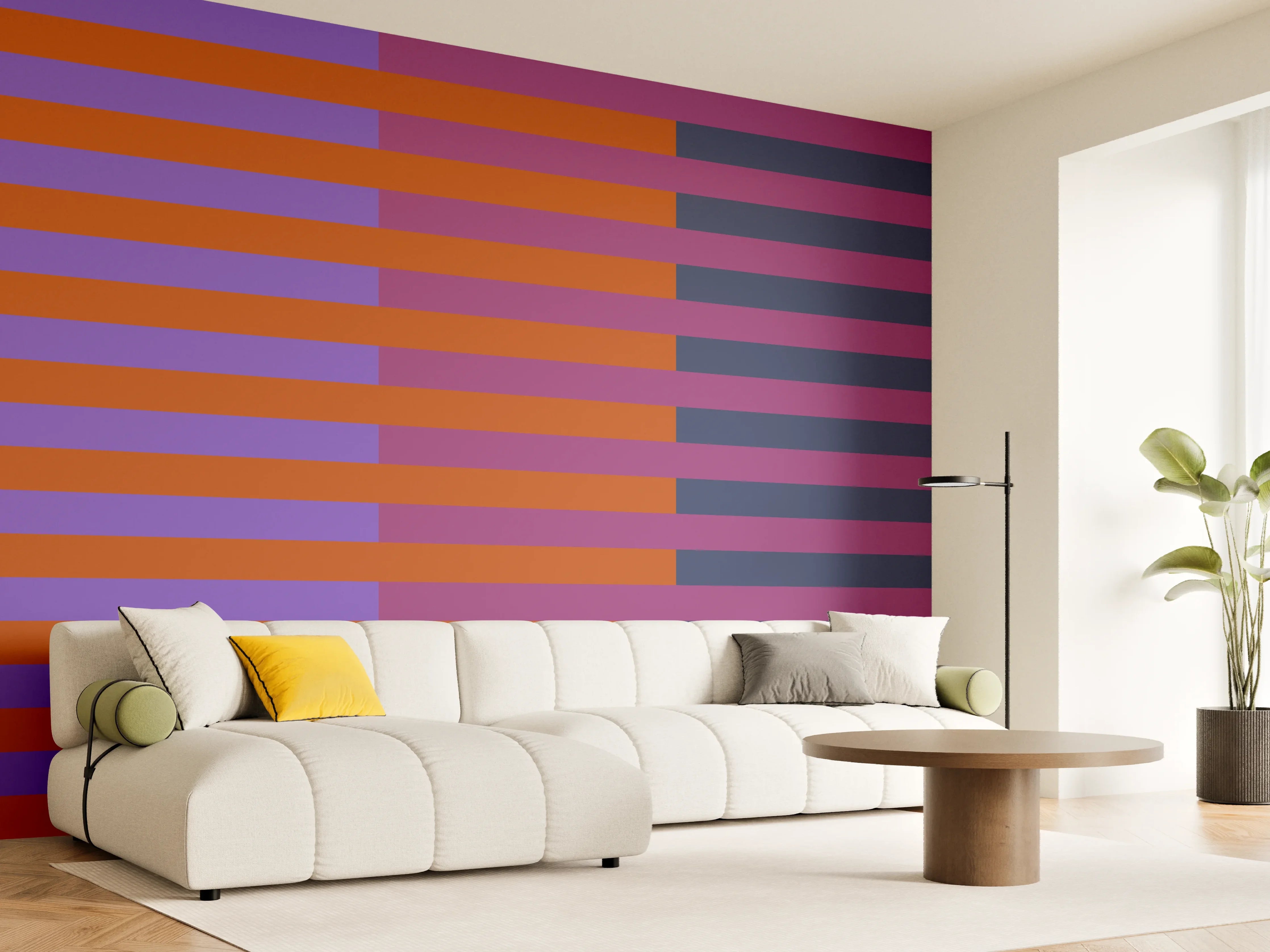 Wandverkleidung Wohnzimmer - The Retros - Multy Stripes - Sansa