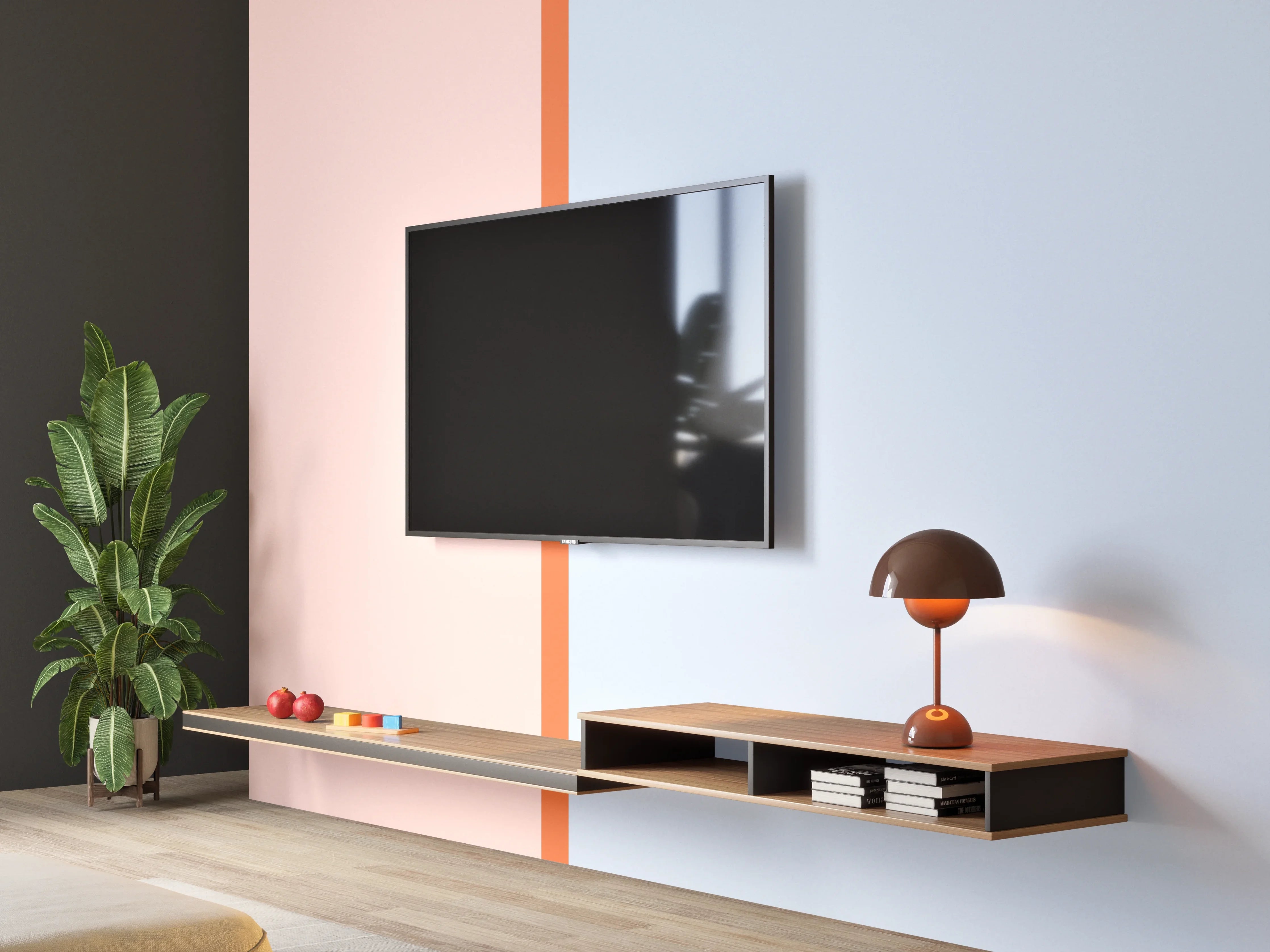Wandverkleidung Wohnzimmer - The Springs - Easy Vertikal - Crocus