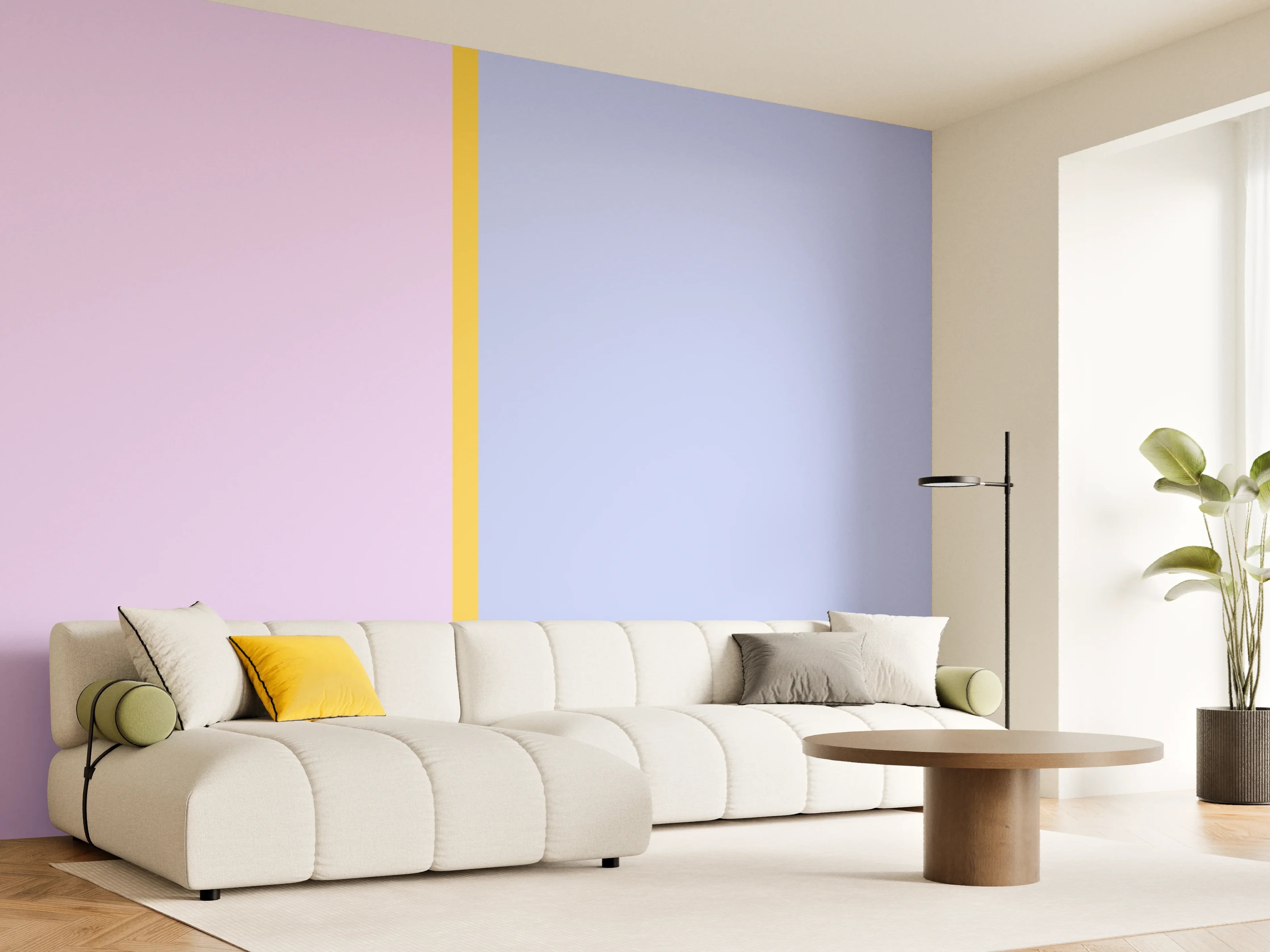 Wandverkleidung Wohnzimmer - The Springs - Easy Vertikal - Lilac