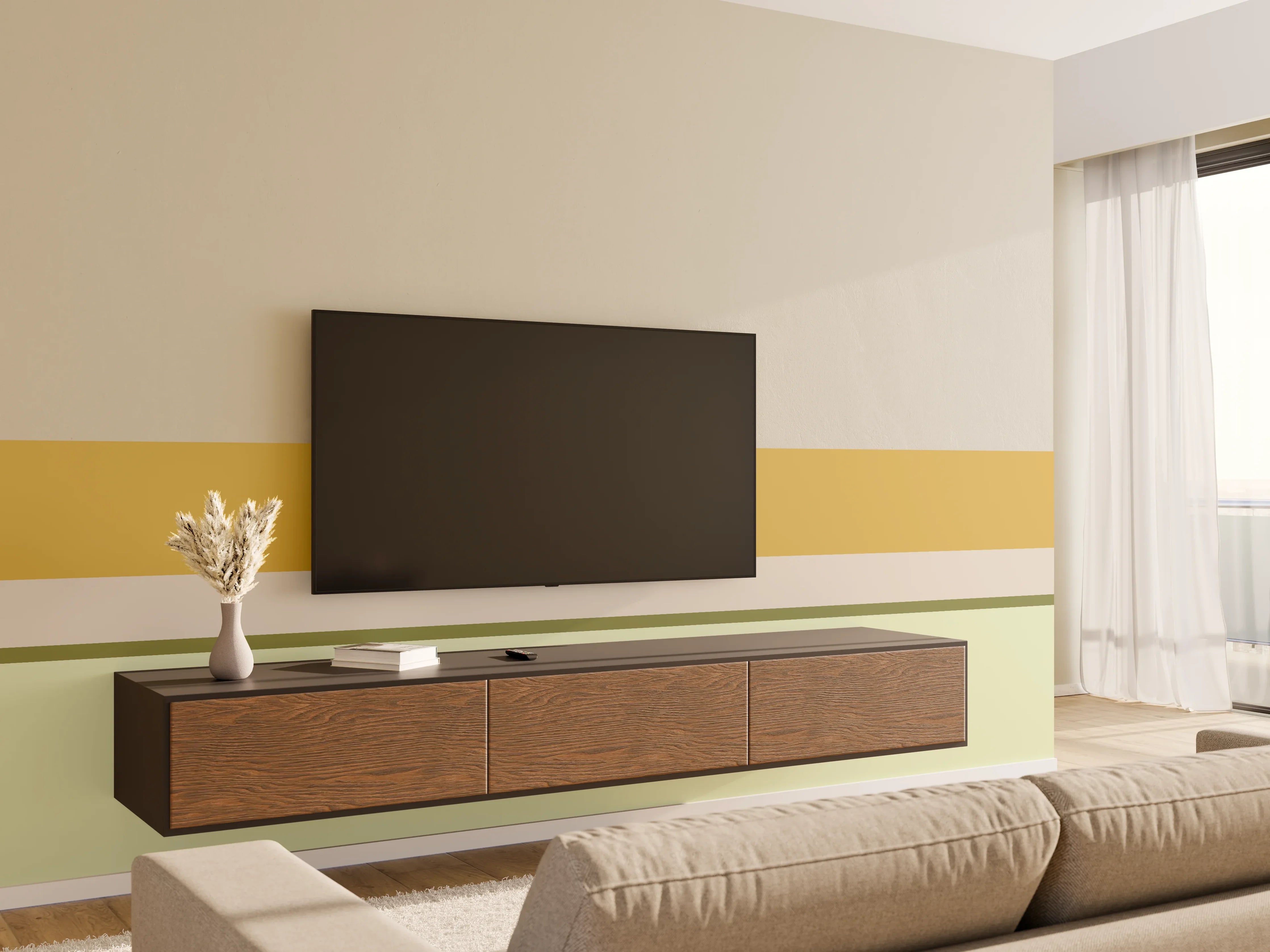Wandverkleidung Wohnzimmer - The Springs - Horizontal - Birch