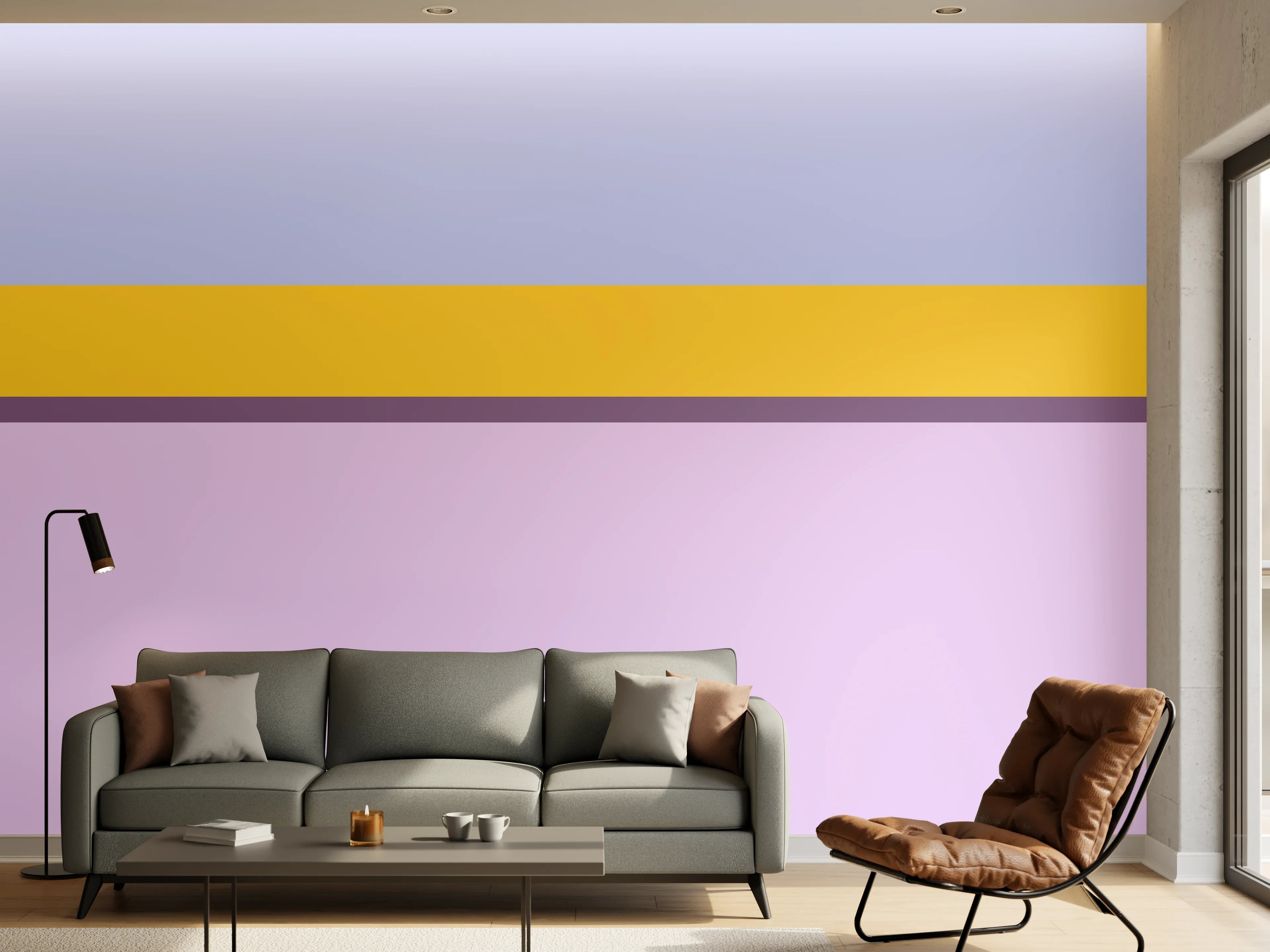 Wandverkleidung Wohnzimmer - The Springs - Horizontal - Lilac