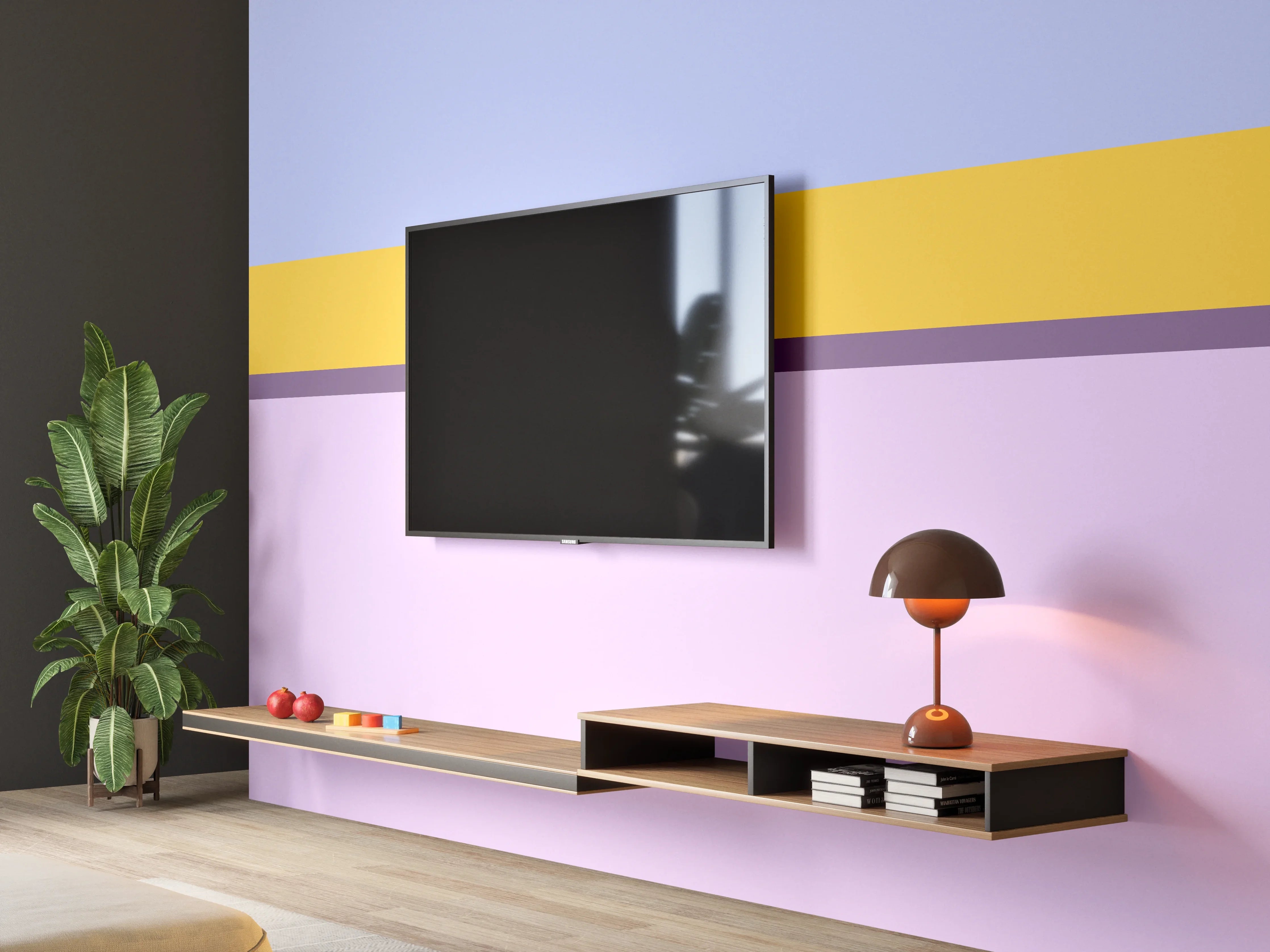 Wandverkleidung Wohnzimmer - The Springs - Horizontal - Lilac