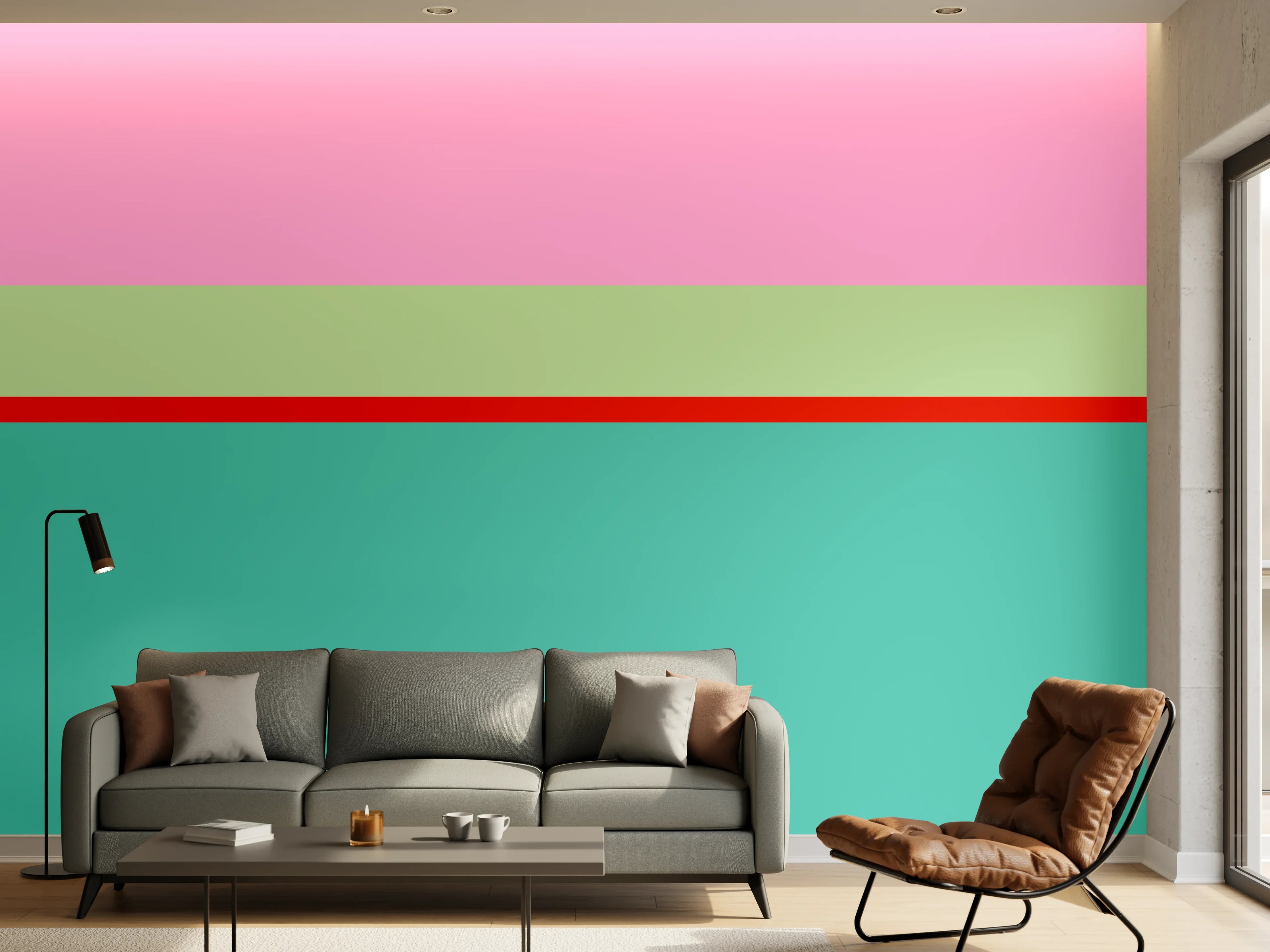 Wandverkleidung Wohnzimmer - The Springs - Horizontal - Peony