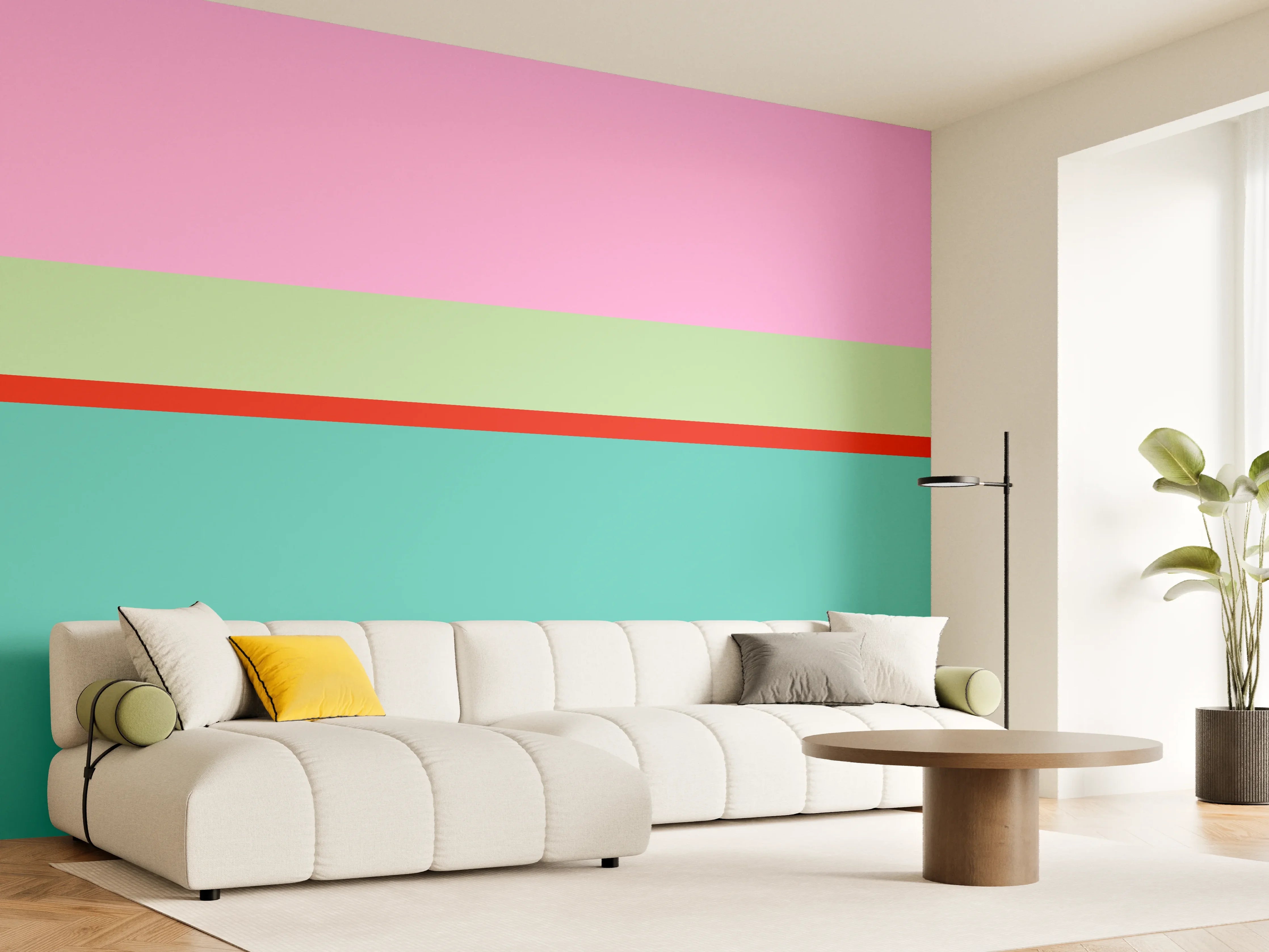 Wandverkleidung Wohnzimmer - The Springs - Horizontal - Peony