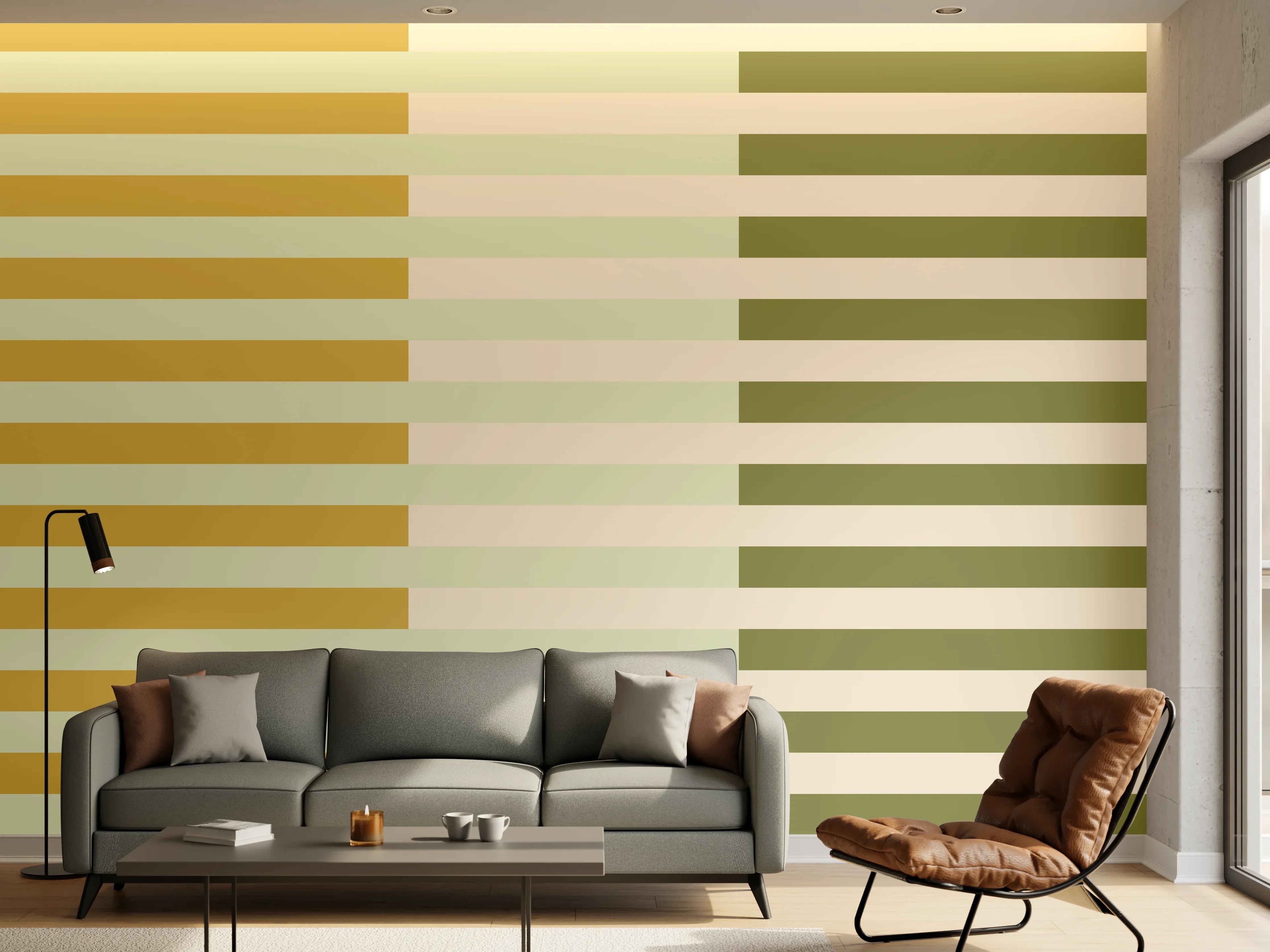 Wandverkleidung Wohnzimmer - The Springs - Multy Stripes - Birch