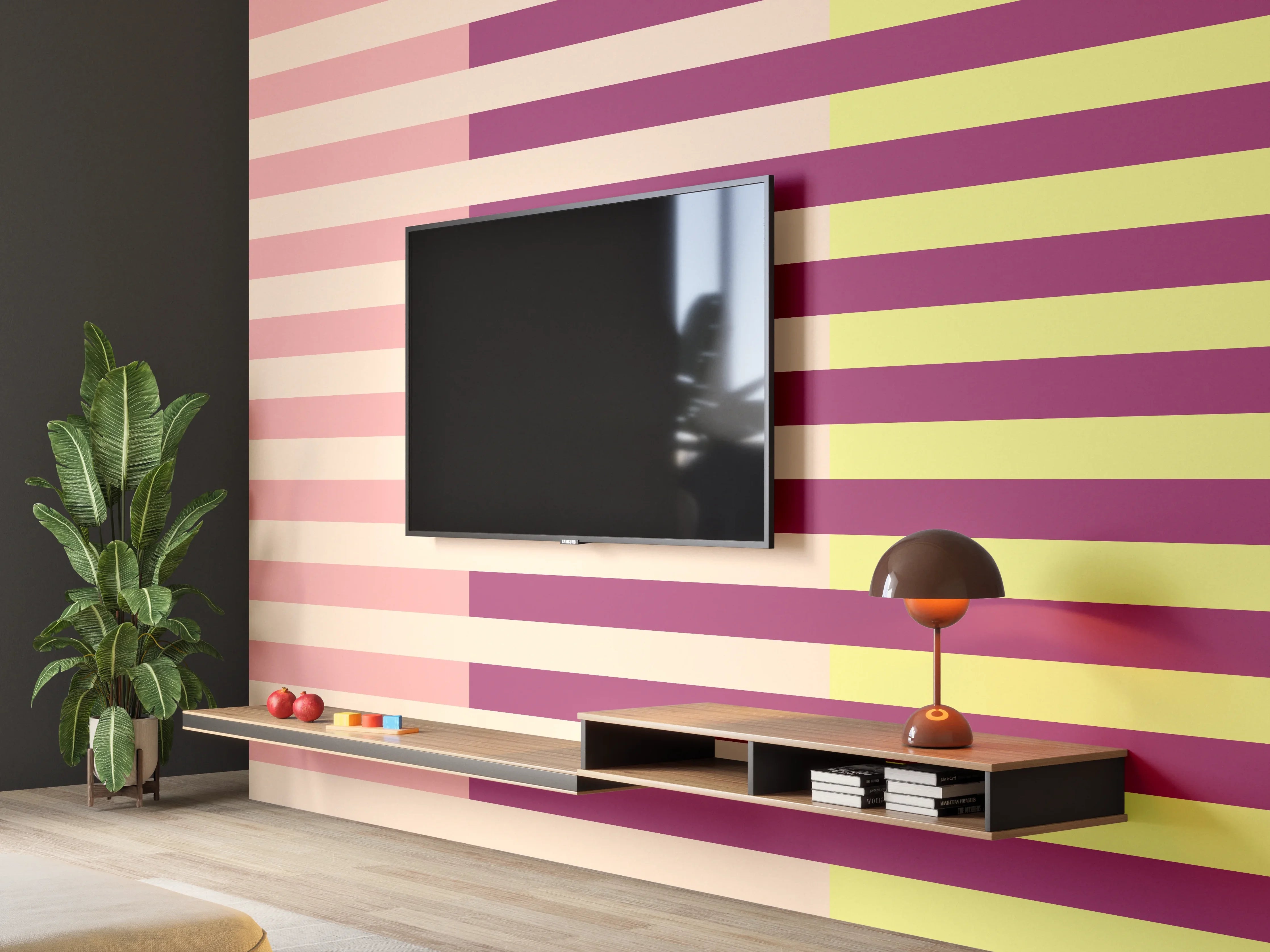 Wandverkleidung Wohnzimmer - The Springs - Multy Stripes - Tulip