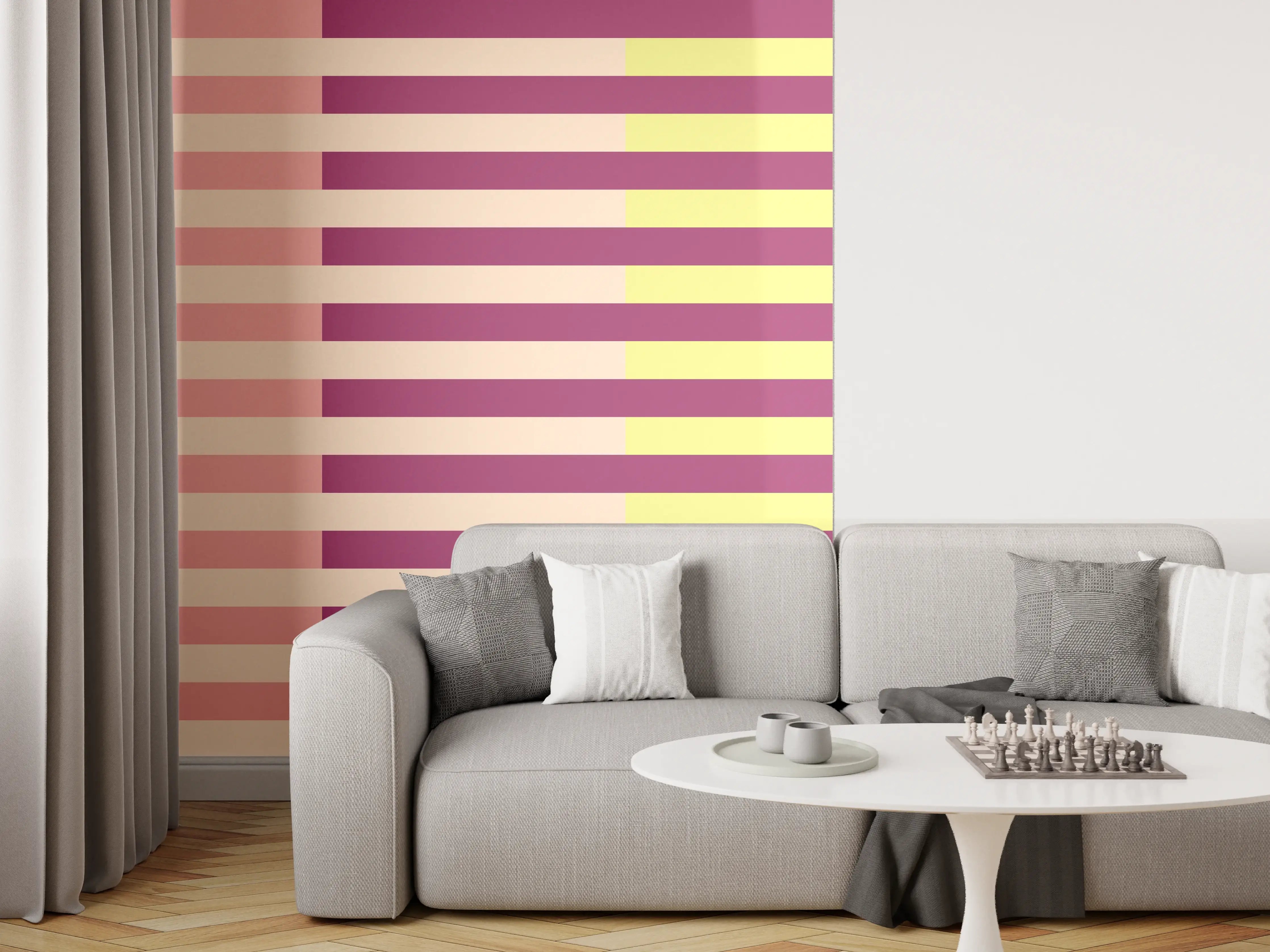 Wandverkleidung Wohnzimmer - The Springs - Multy Stripes - Tulip