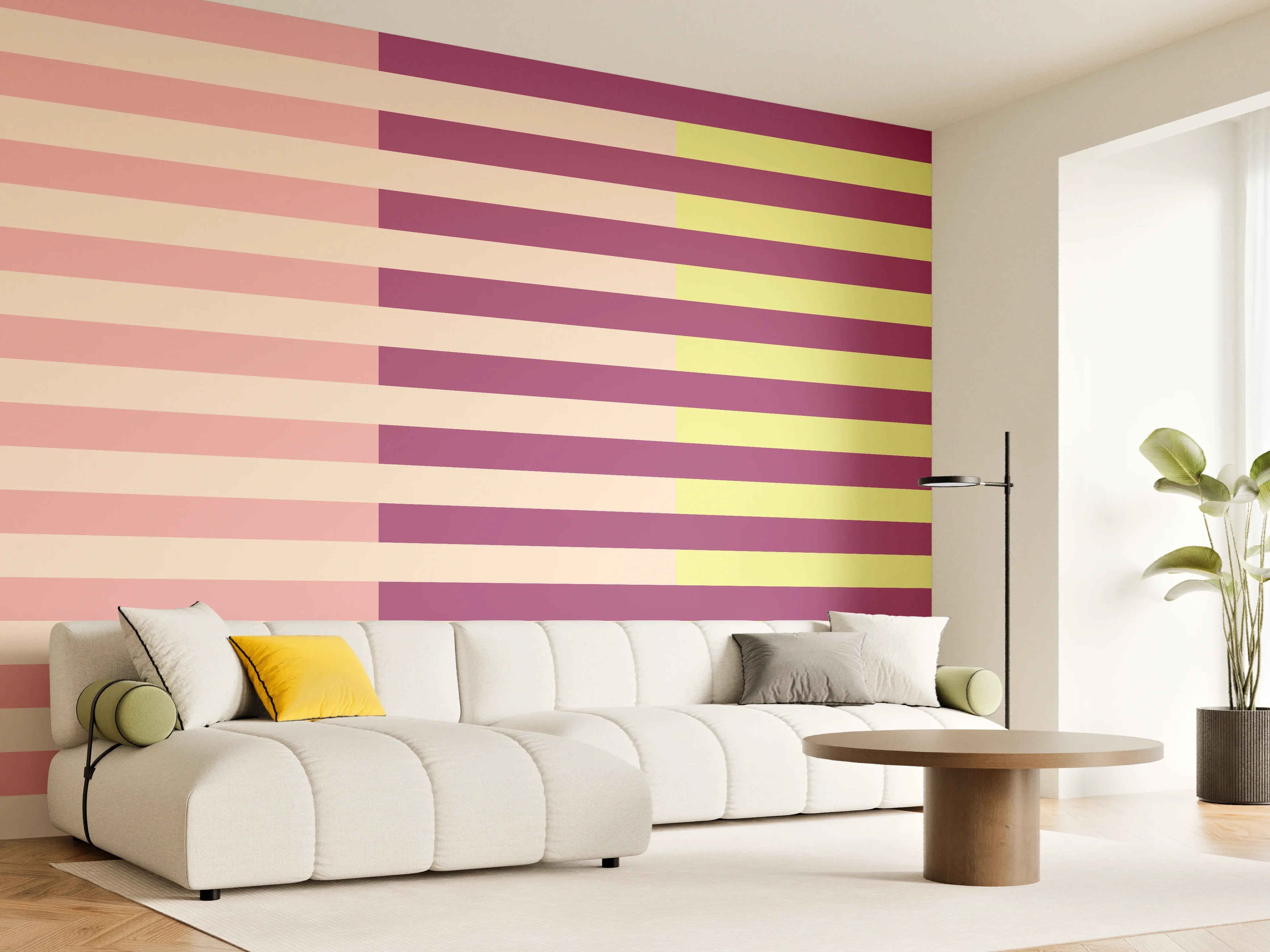 Wandverkleidung Wohnzimmer - The Springs - Multy Stripes - Tulip