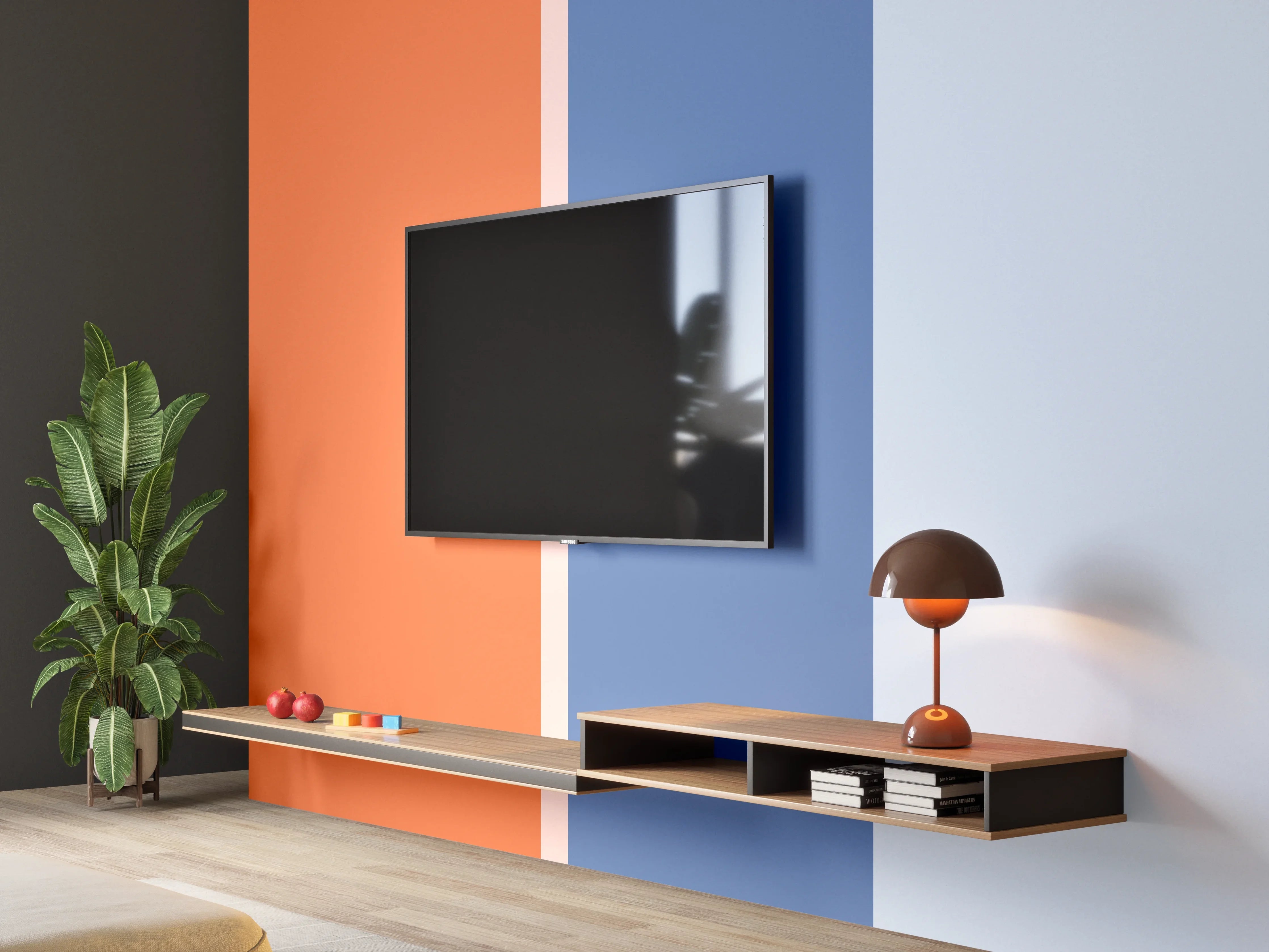 Wandverkleidung Wohnzimmer - The Springs - Vertikal - Crocus