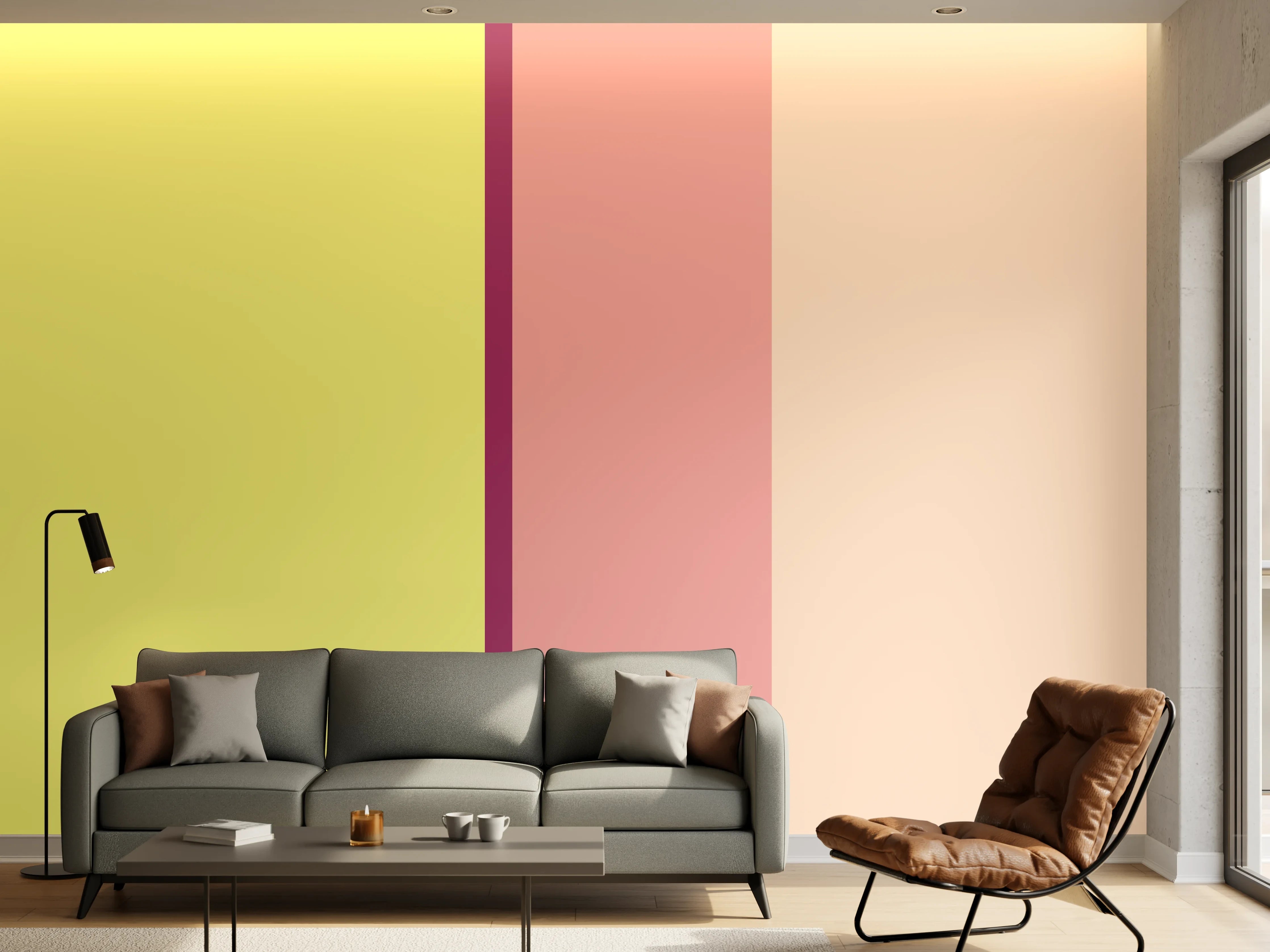 Wandverkleidung Wohnzimmer - The Springs - Vertikal - Tulip