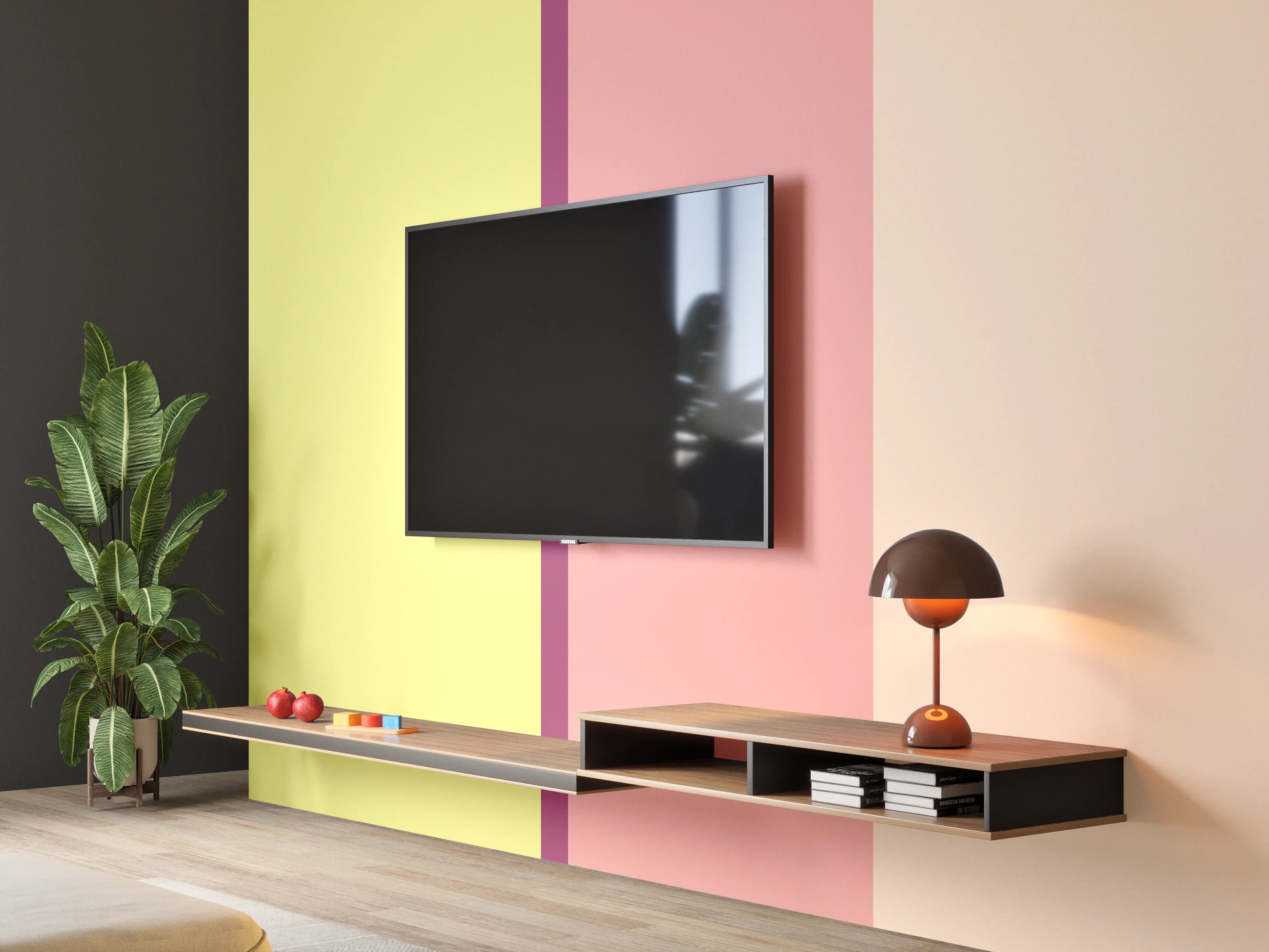 Wandverkleidung Wohnzimmer - The Springs - Vertikal - Tulip