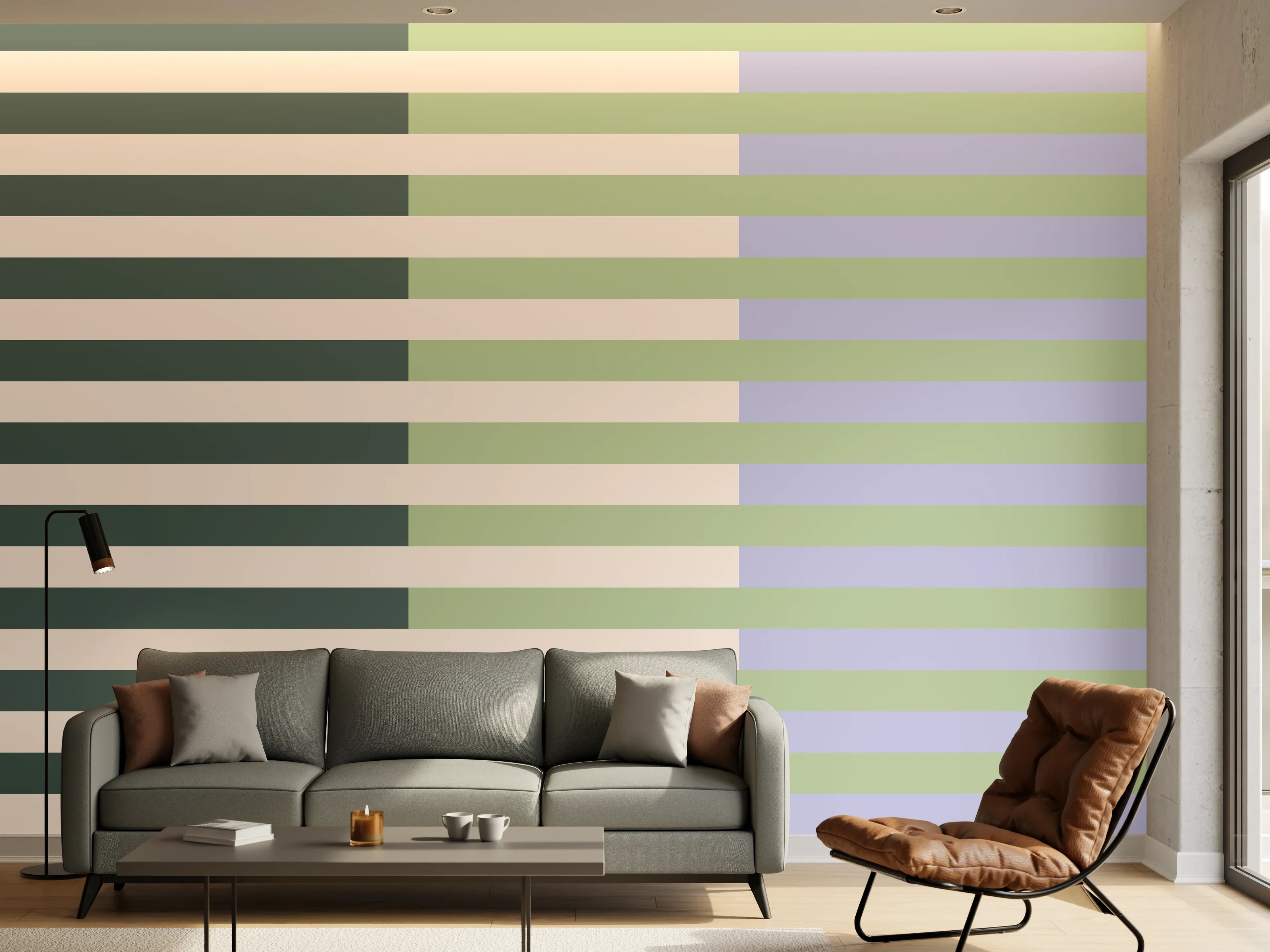 Wandverkleidung Wohnzimmer - The Vintages - Multy Stripes - Colin