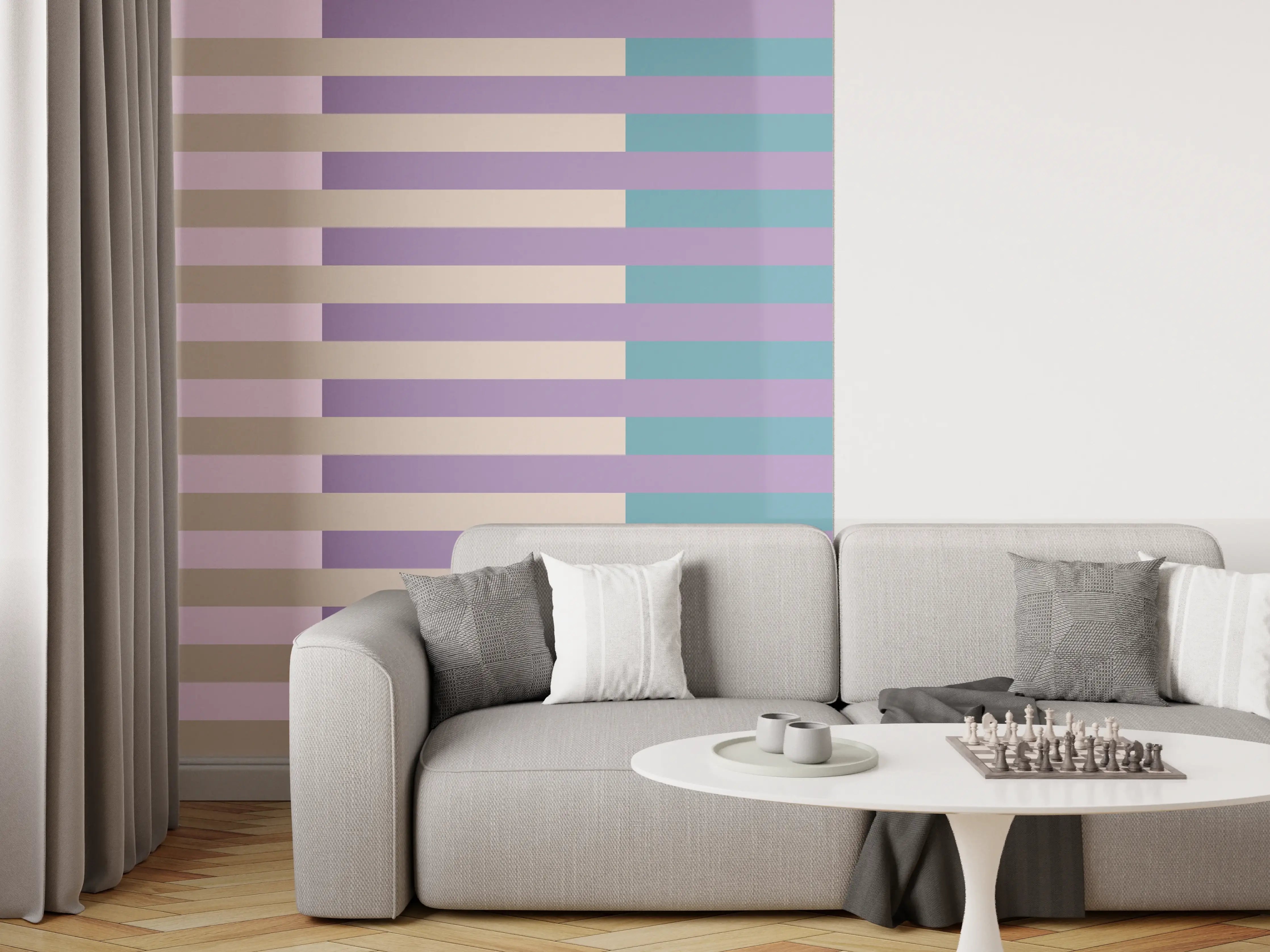 Wandverkleidung Wohnzimmer - The Vintages - Multy Stripes - Daphne