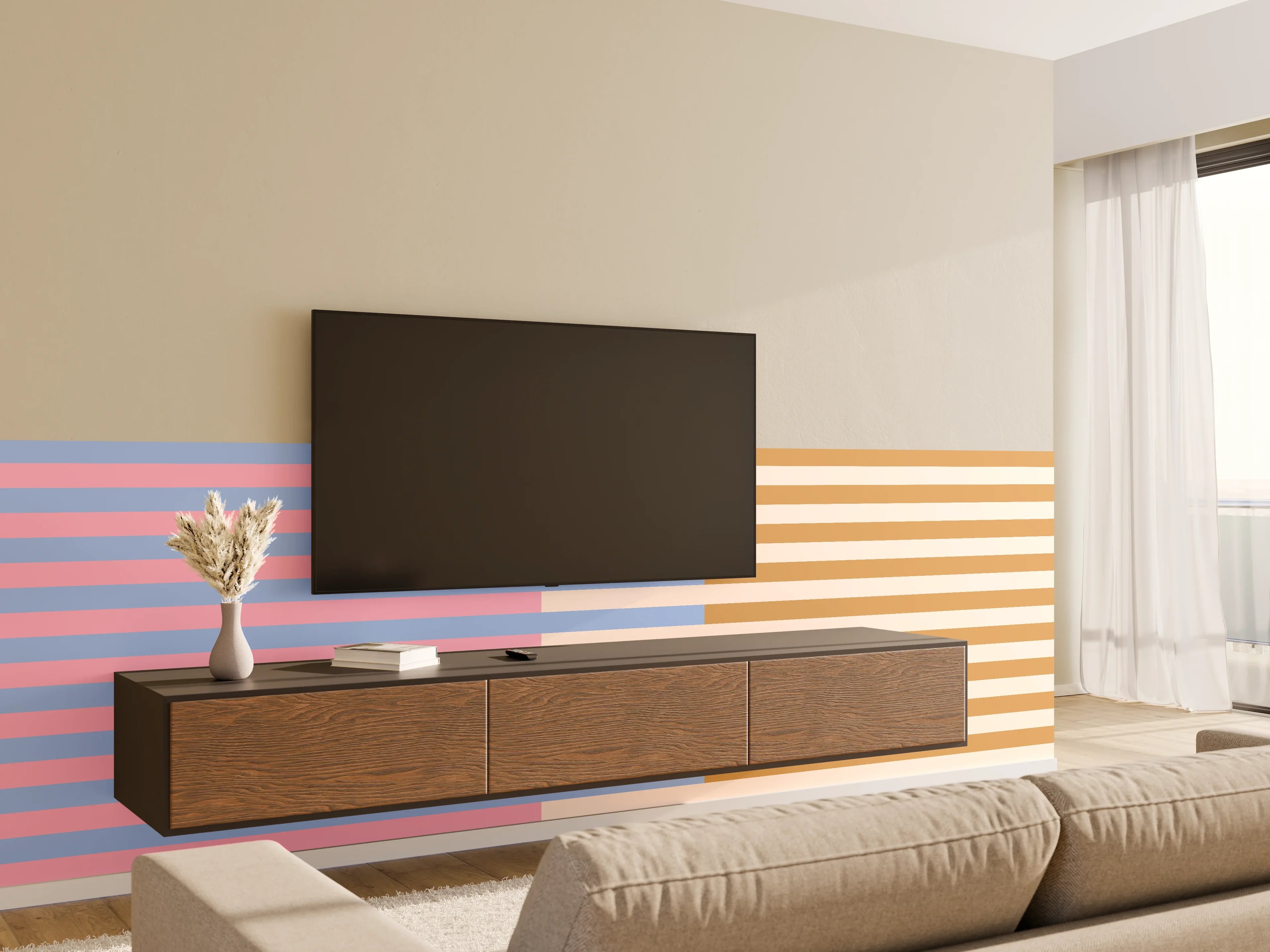 Wandverkleidung Wohnzimmer - The Vintages - Multy Stripes - Eloise