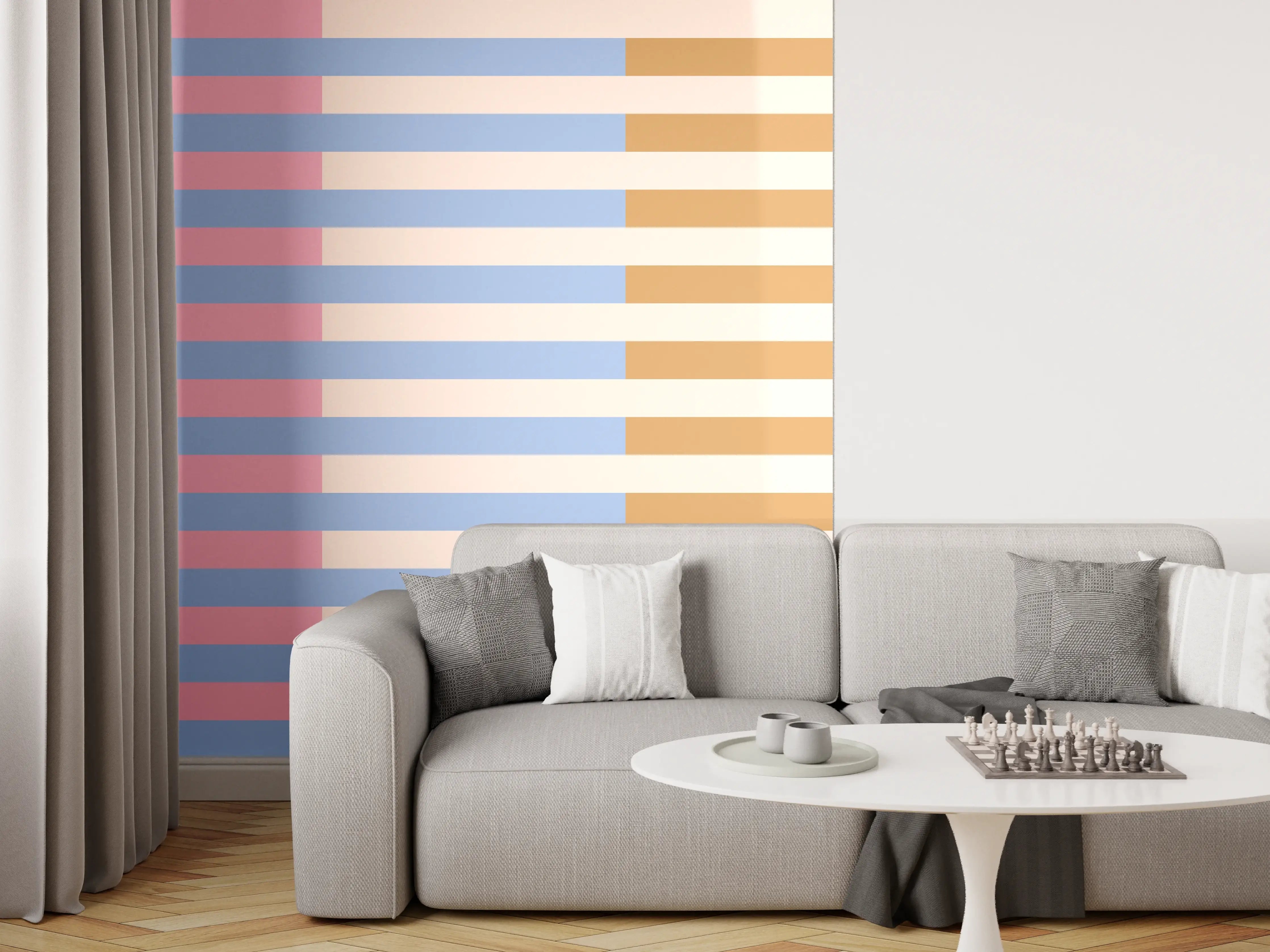 Wandverkleidung Wohnzimmer - The Vintages - Multy Stripes - Eloise