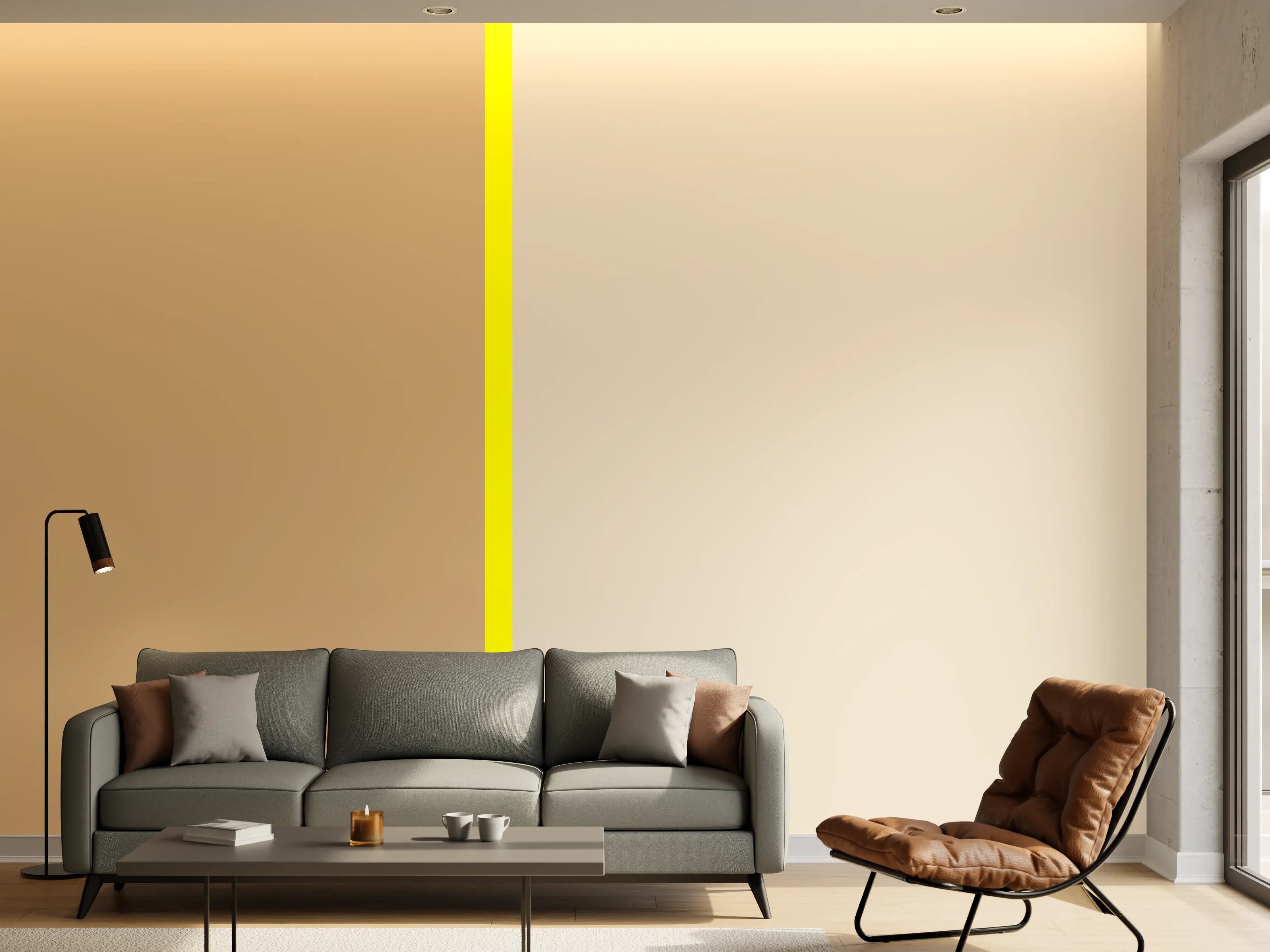 Wandverkleidung Wohnzimmer - The Yellows - Easy Vertical - Buttercup