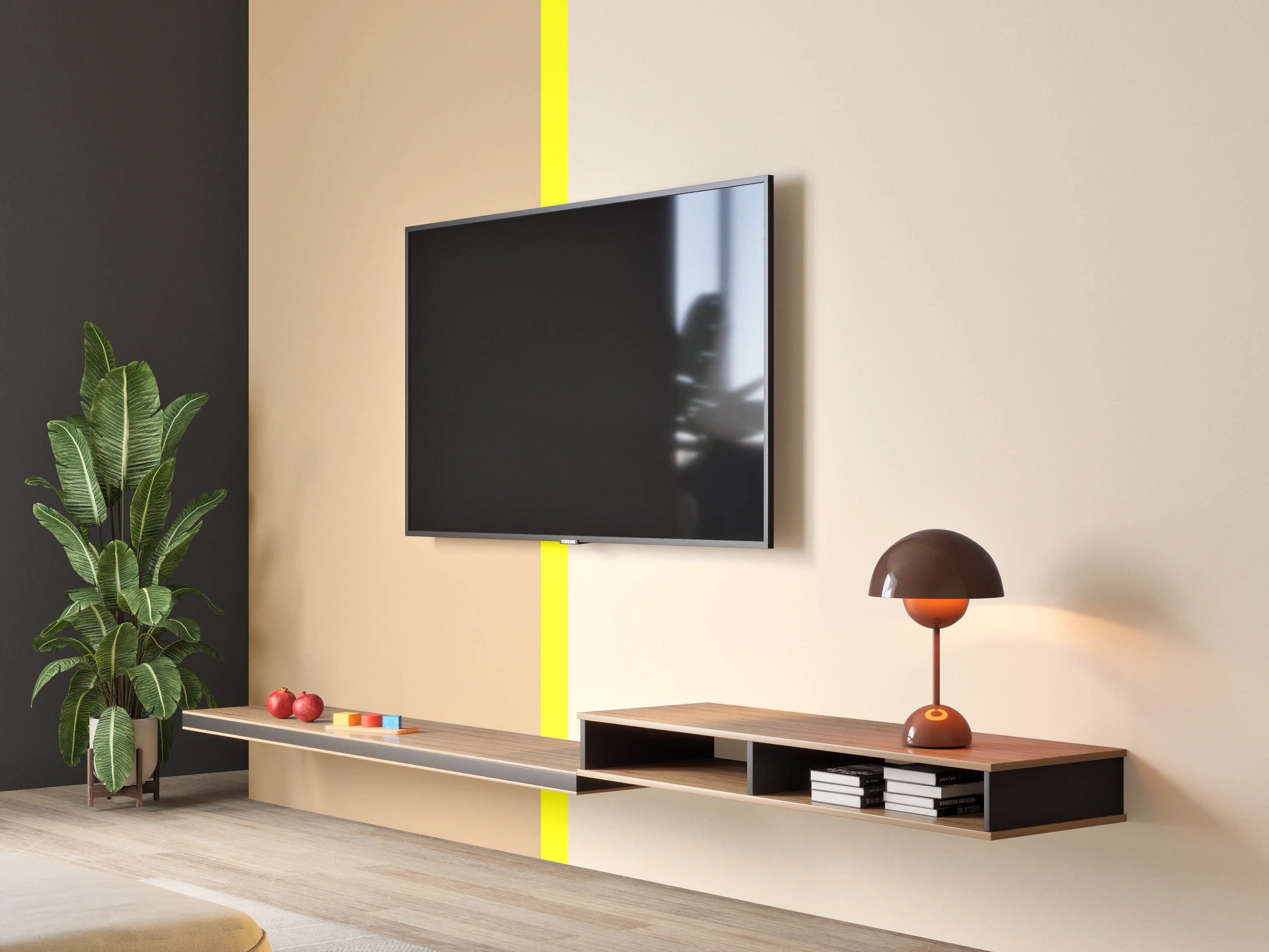 Wandverkleidung Wohnzimmer - The Yellows - Easy Vertical - Buttercup