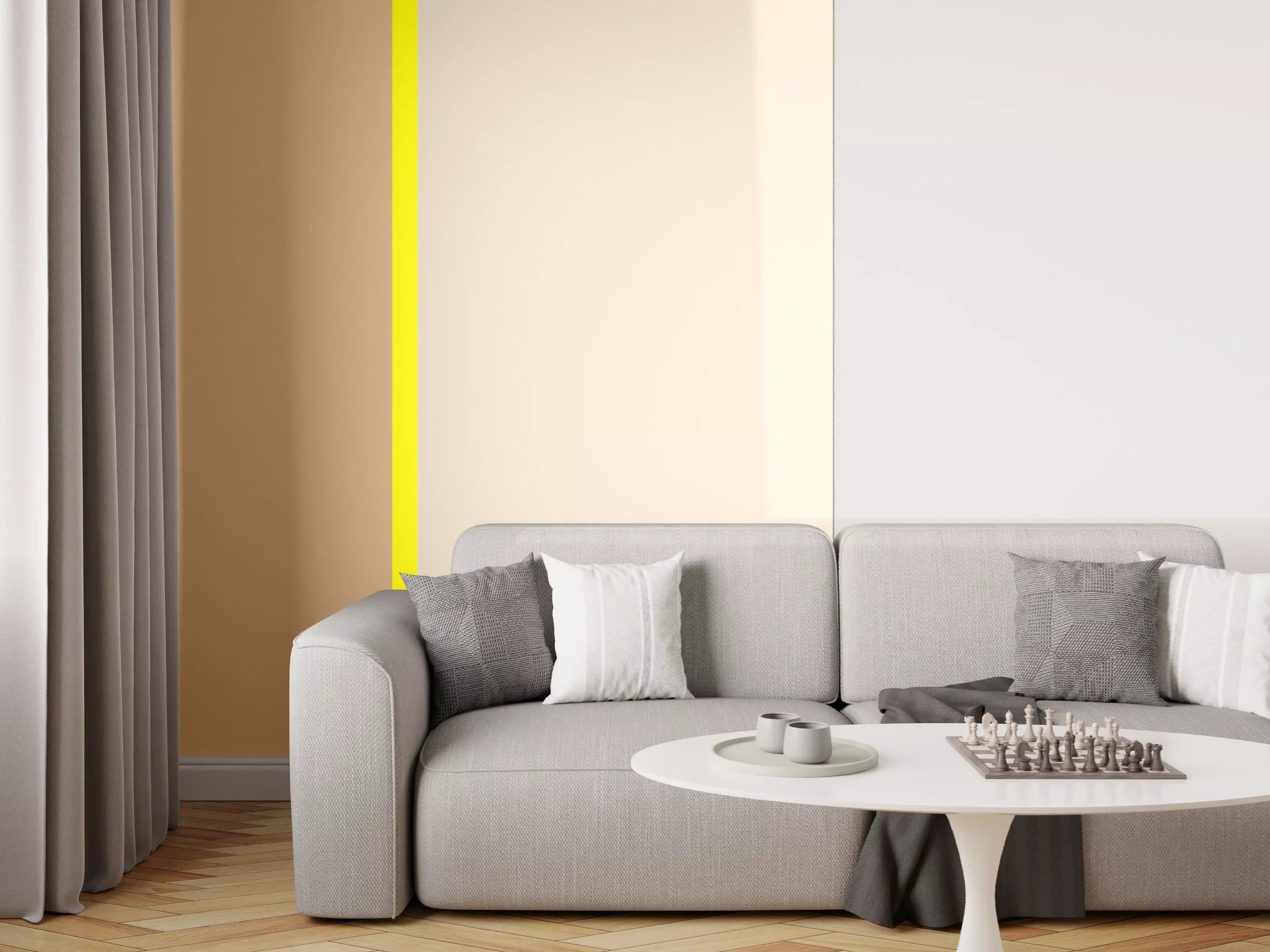 Wandverkleidung Wohnzimmer - The Yellows - Easy Vertical - Buttercup