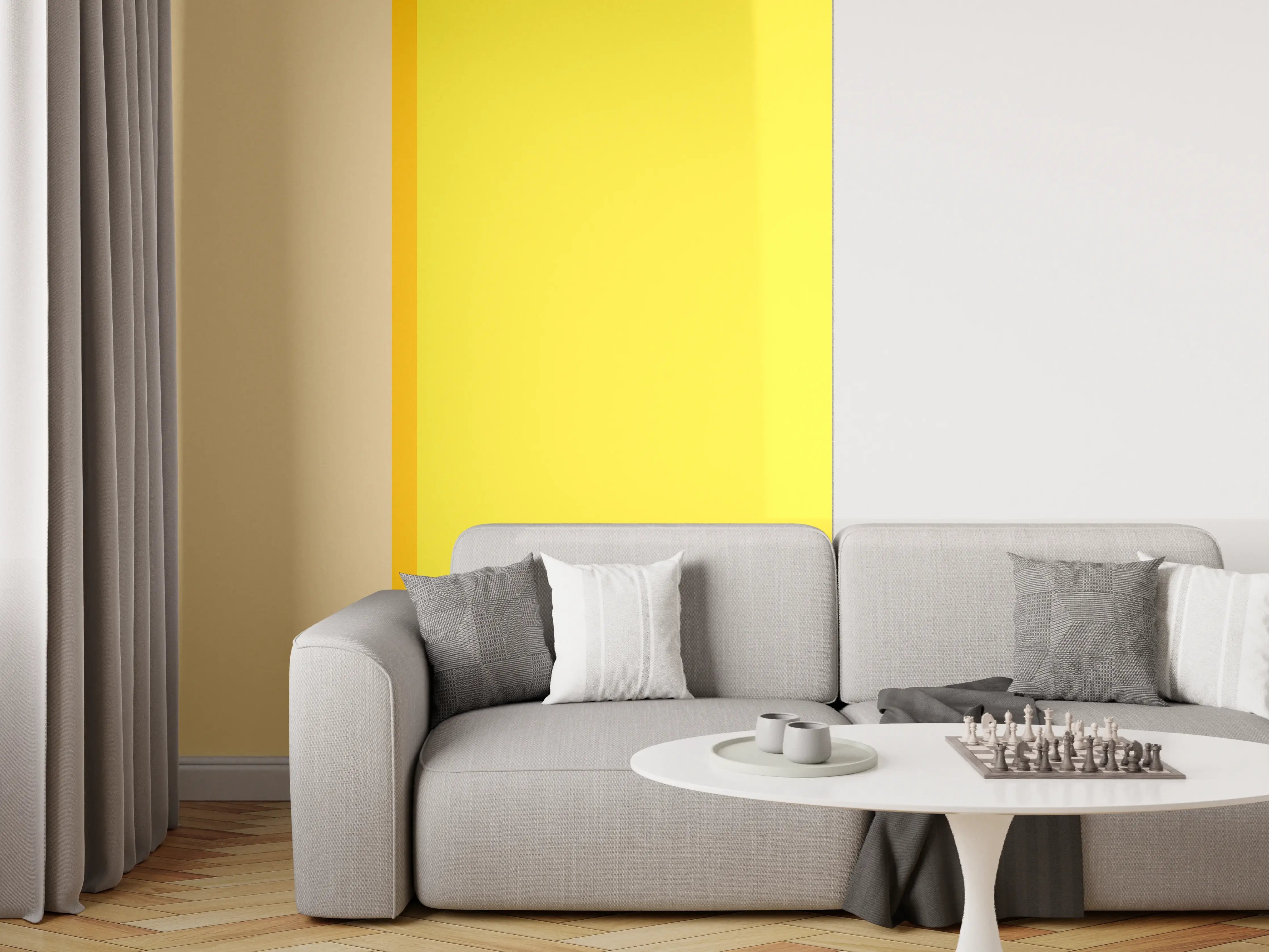 Wandverkleidung Wohnzimmer - The Yellows - Easy Vertical - Honey