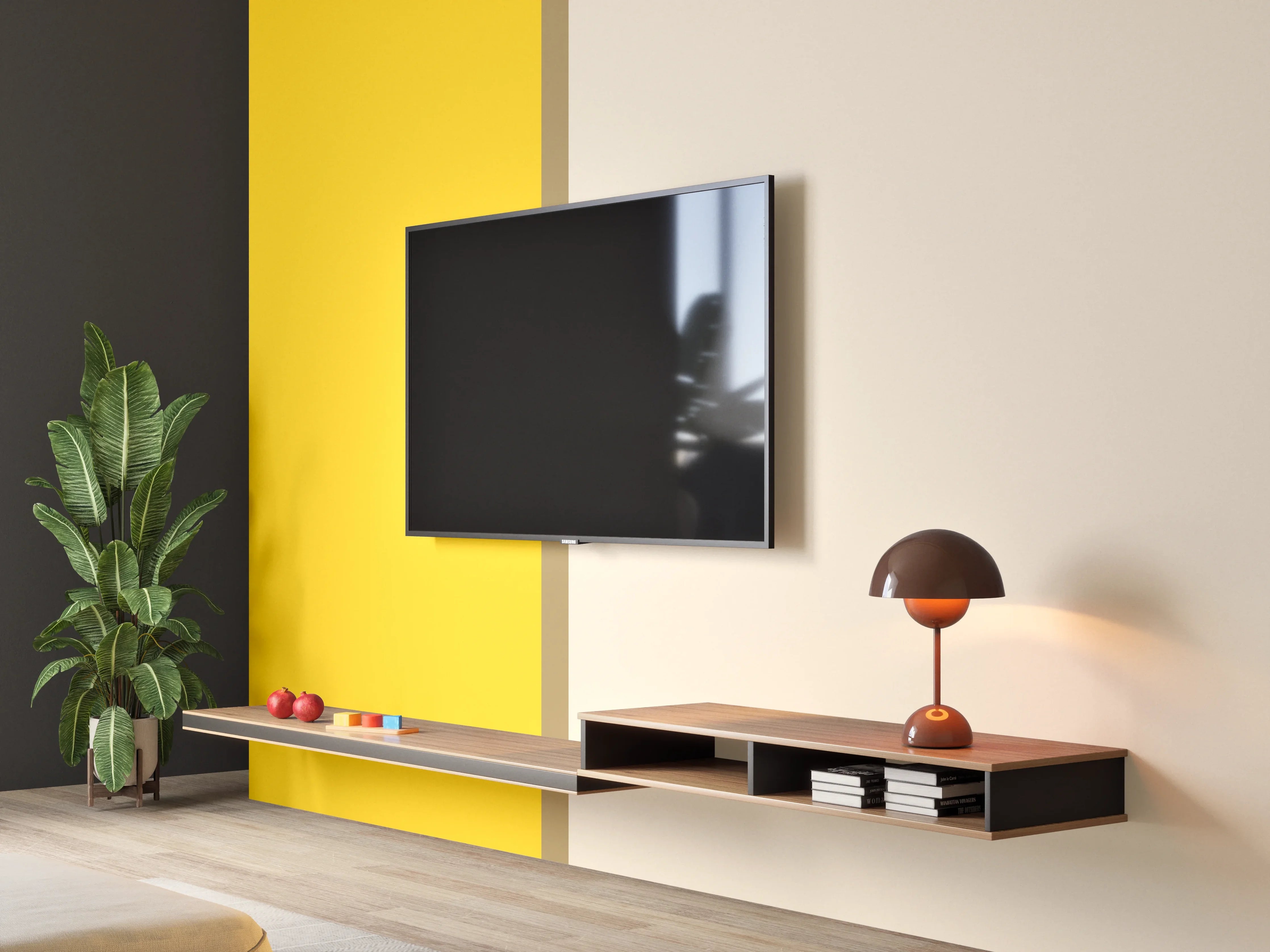 Wandverkleidung Wohnzimmer - The Yellows - Easy Vertical - Saffron